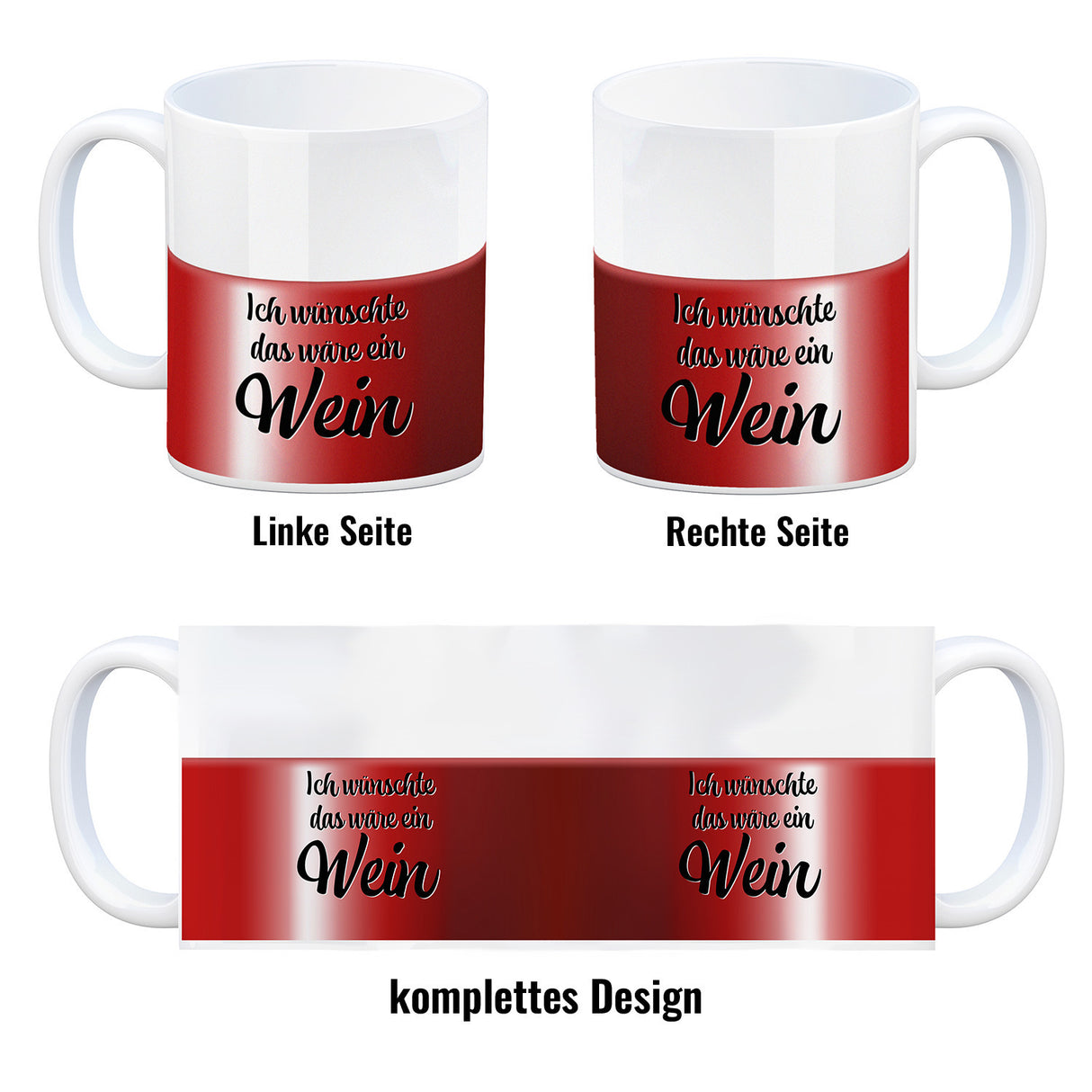 Ich wünschte das wäre ein Wein Kaffeebecher
