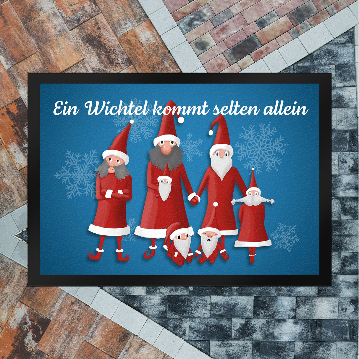 Ein Wichtel kommt selten allein mit lustigen Wichteln Fußmatte