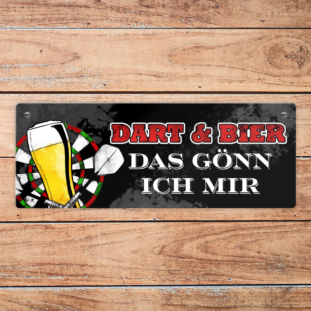 Dart und Bier das gönn ich mir Metallschild