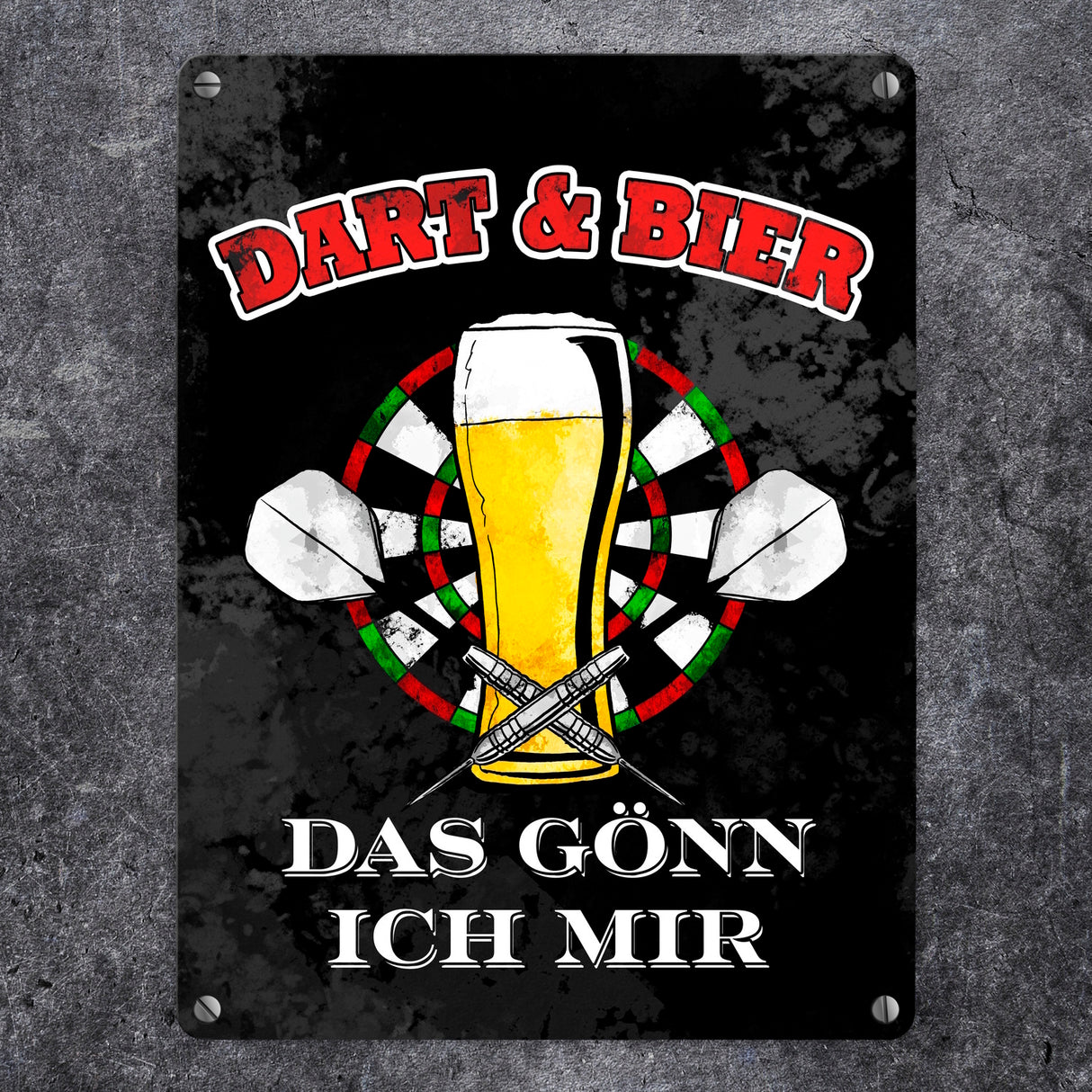 Dart und Bier das gönn ich mir Metallschild