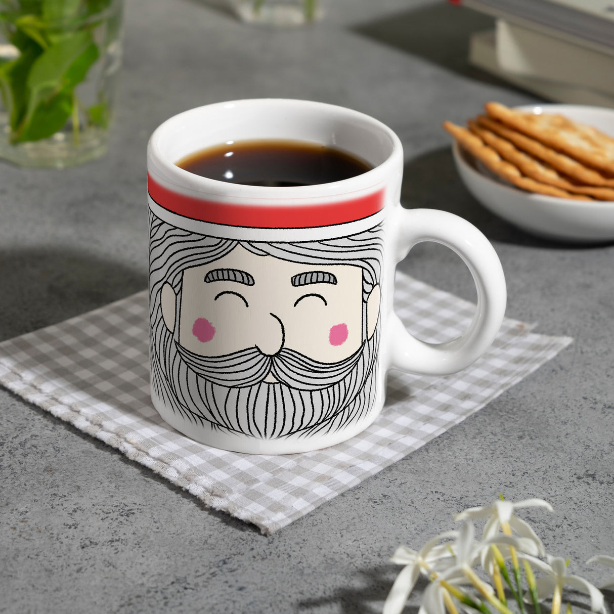 Santa Claus Kaffeebecher mit tollem weihnachtlichem Motiv