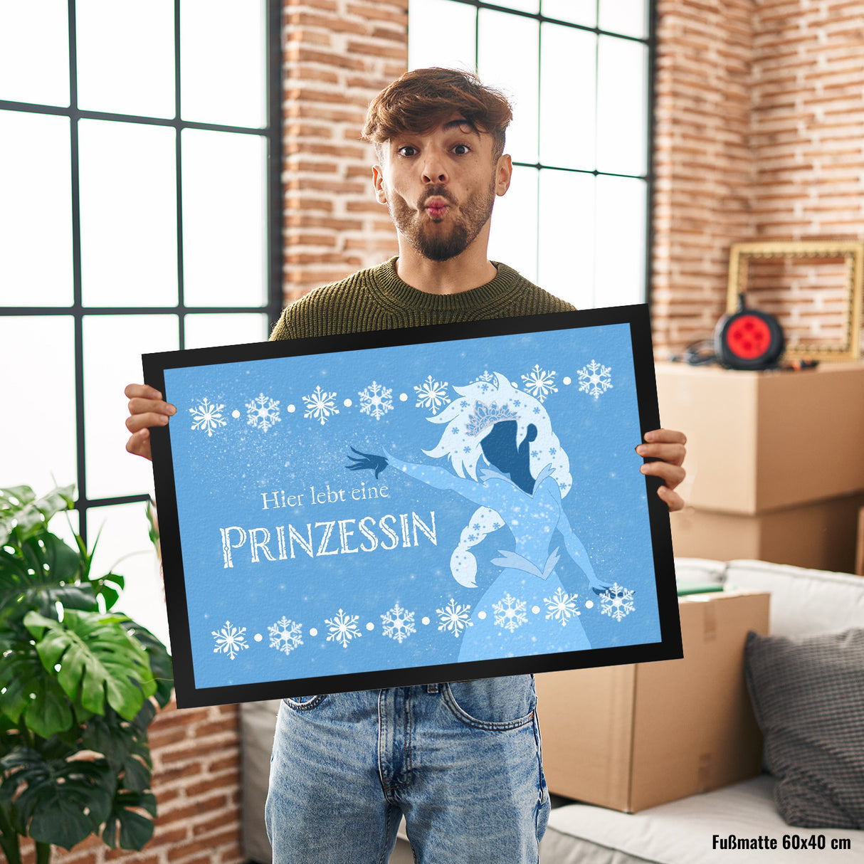 Hier lebt eine Prinzessin Fußmatte mit Eisprinzessin