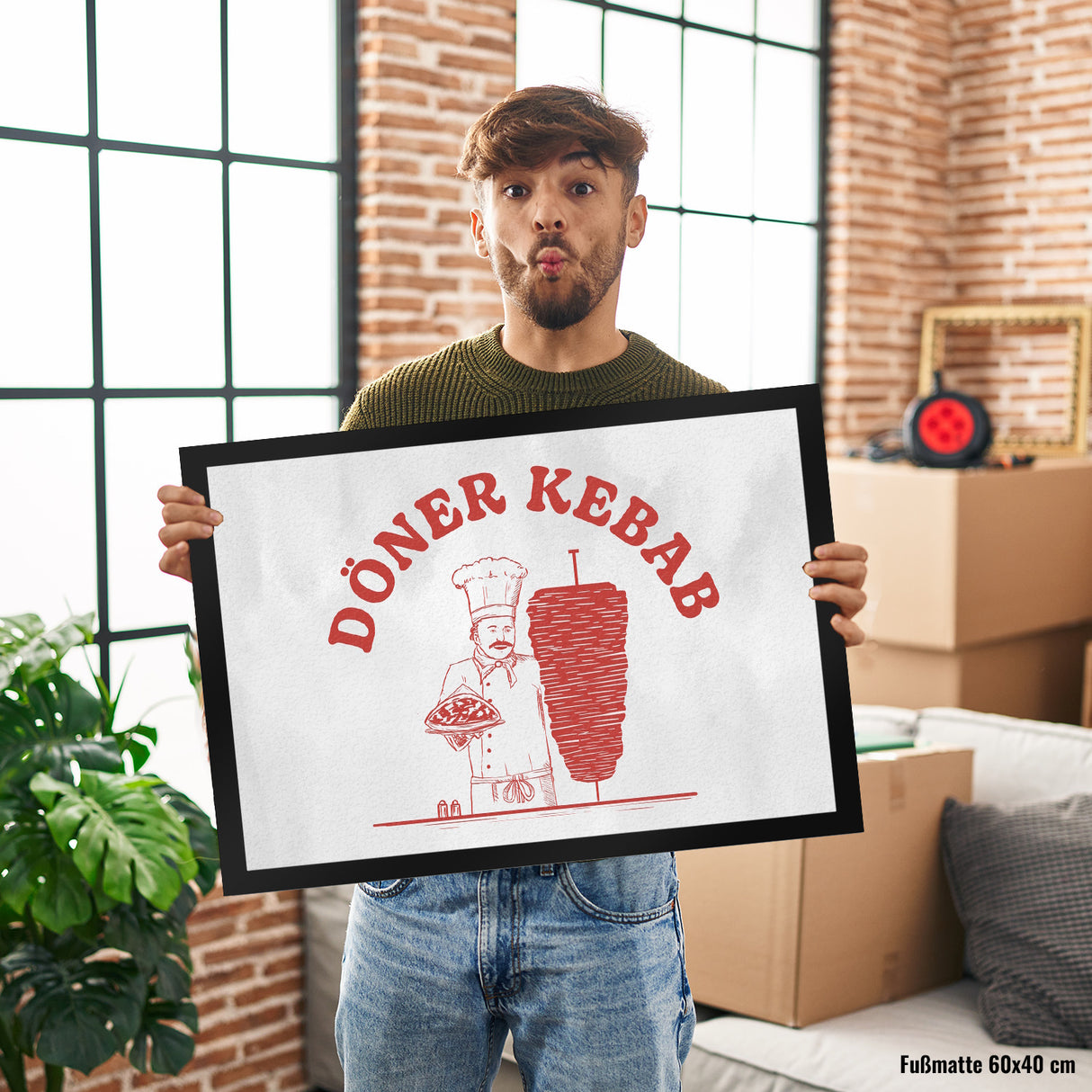 Döner Kebab witzige Fußmatte mit Dönermotiv