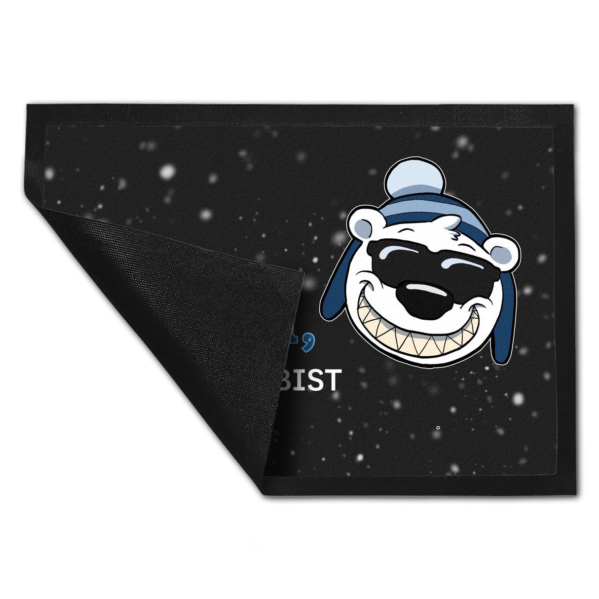 Cool, dass du da bist Fußmatte mit witzigem Eisbären-Motiv