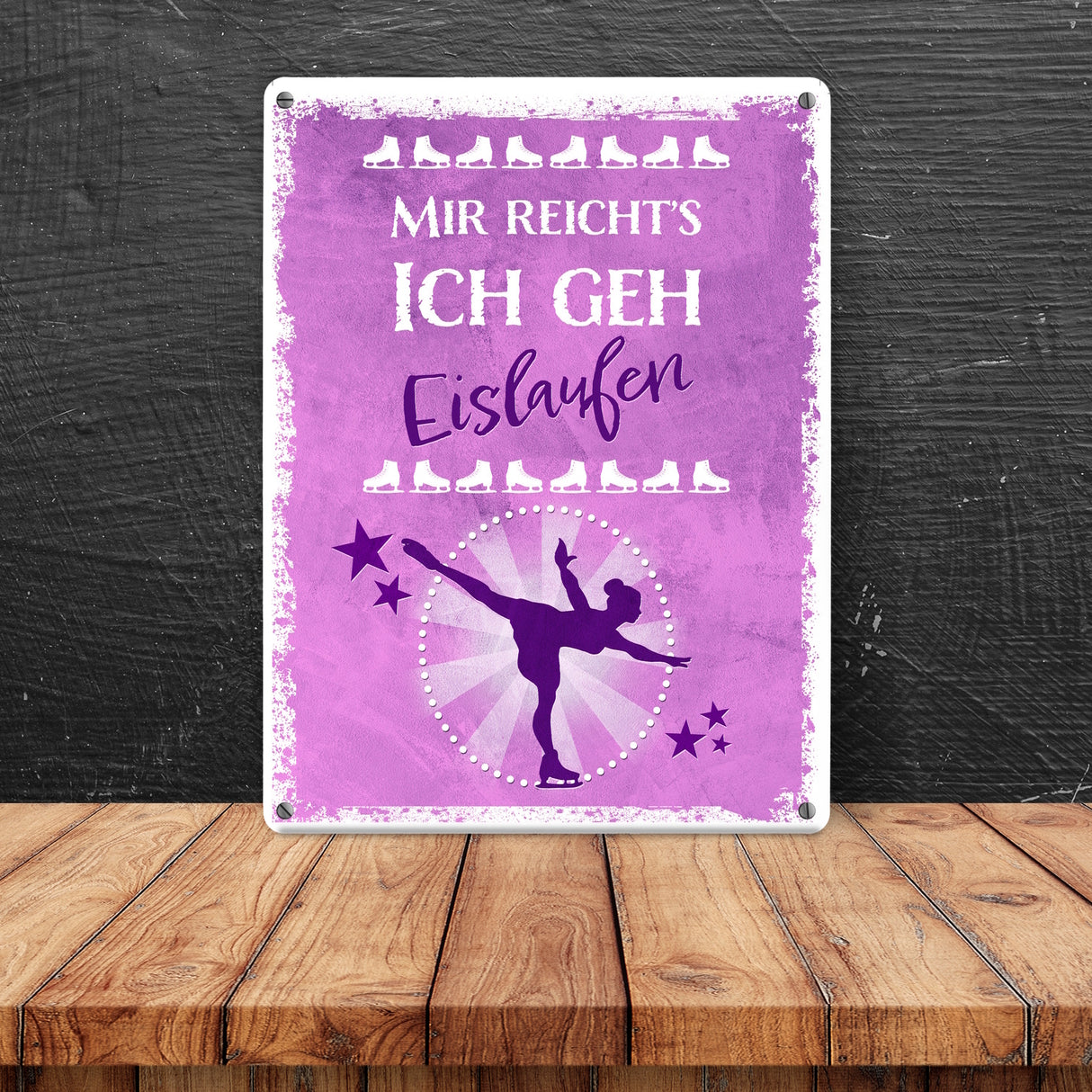 Mir reicht's ich geh Eislaufen Metallschild