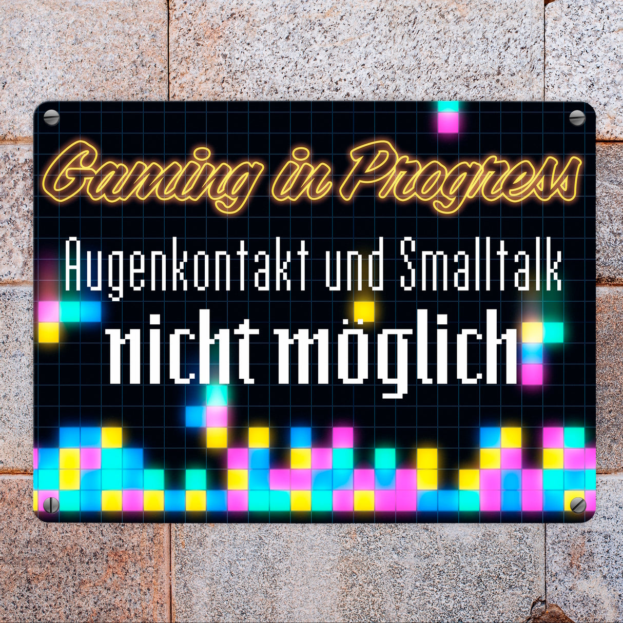 Gaming in Progress Metallschild für die Zockerhöhle
