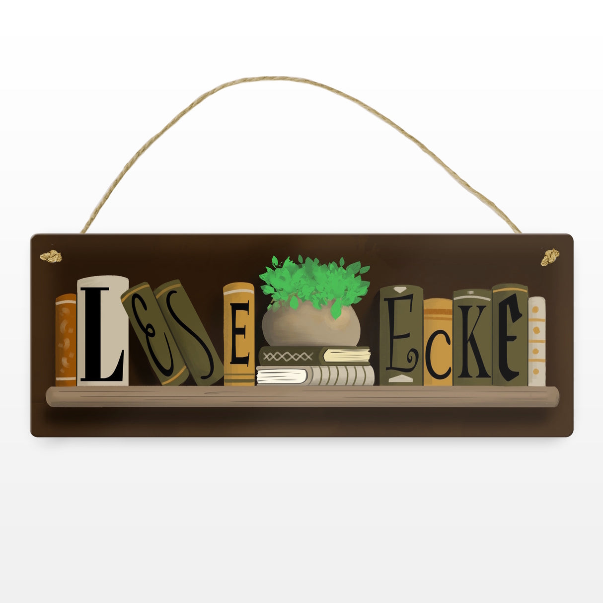 Leseecke Bücherregal Metallschild für alle Leseratten