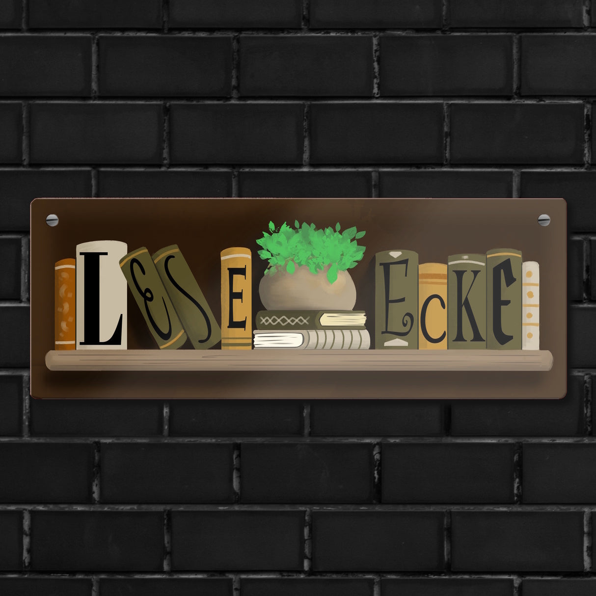 Leseecke Bücherregal Metallschild für alle Leseratten