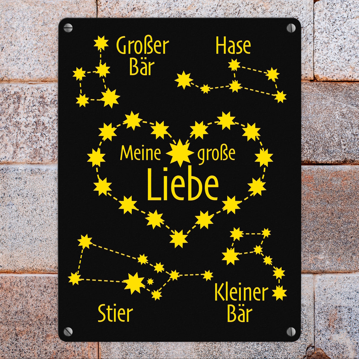 Sternbild Meine große Liebe Metallschild