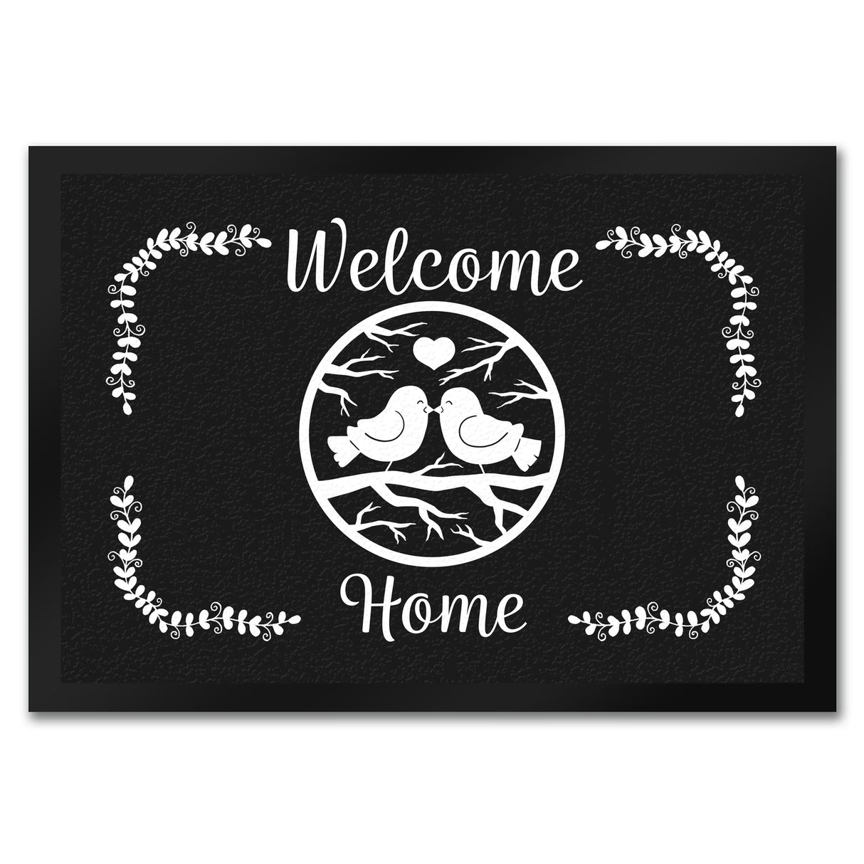Welcome Home Fußmatte mit niedlichen Vögeln