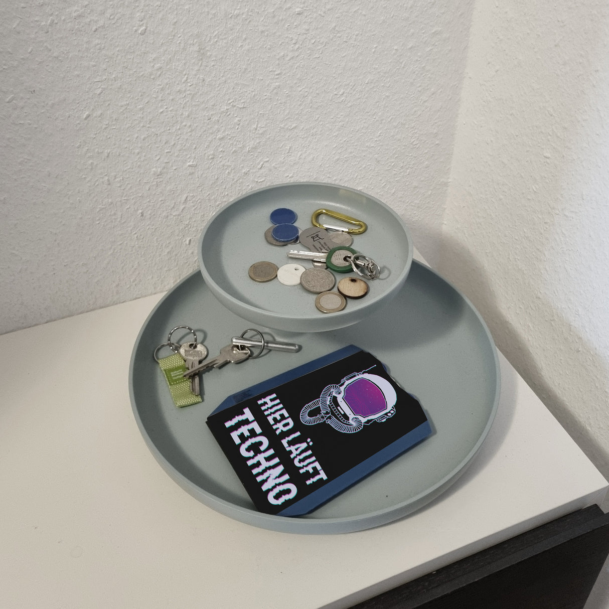 Hier läuft Techno Parkscheibe für Technofans mit 2 Einkaufswagenchips