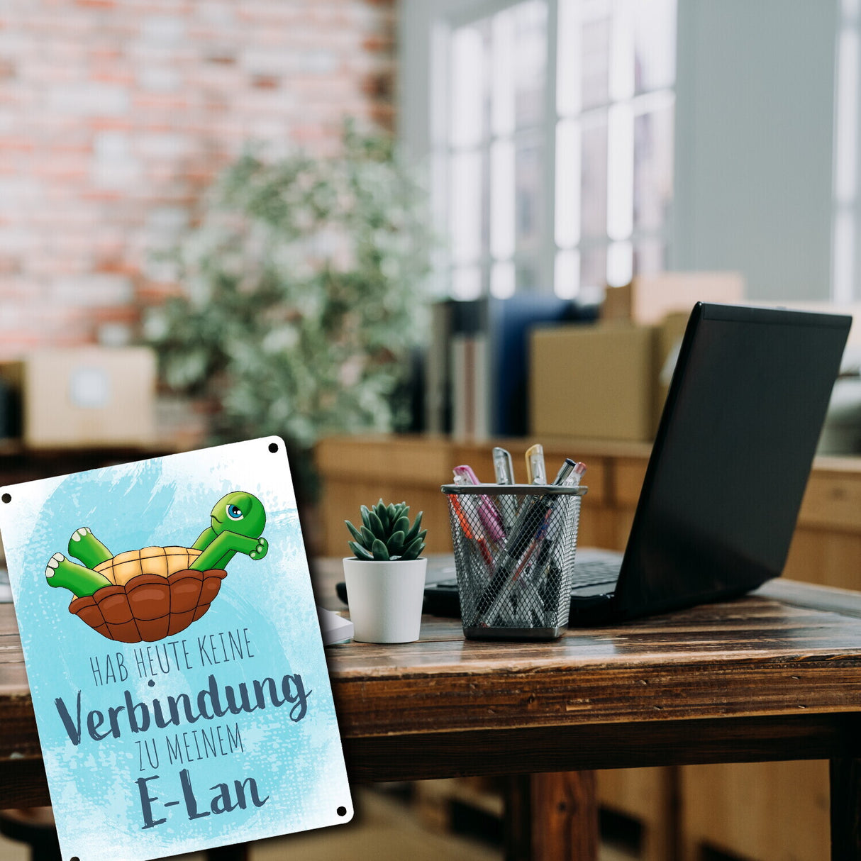 Hab heute keine Verbindung zu meinem E-Lan Schildkröte Metallschild