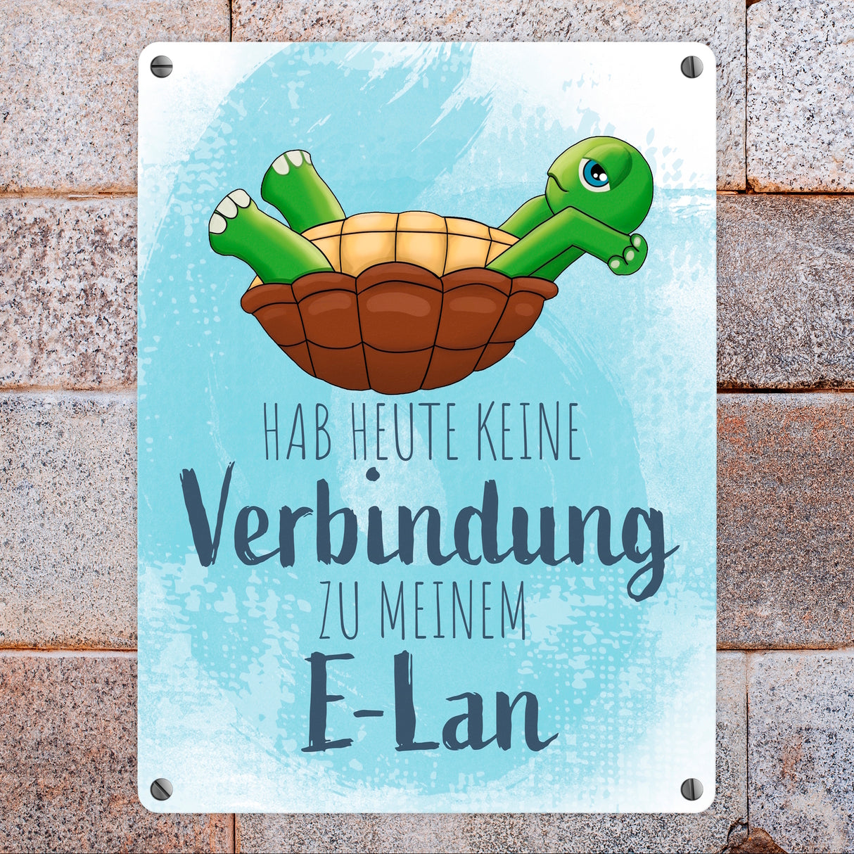 Hab heute keine Verbindung zu meinem E-Lan Schildkröte Metallschild