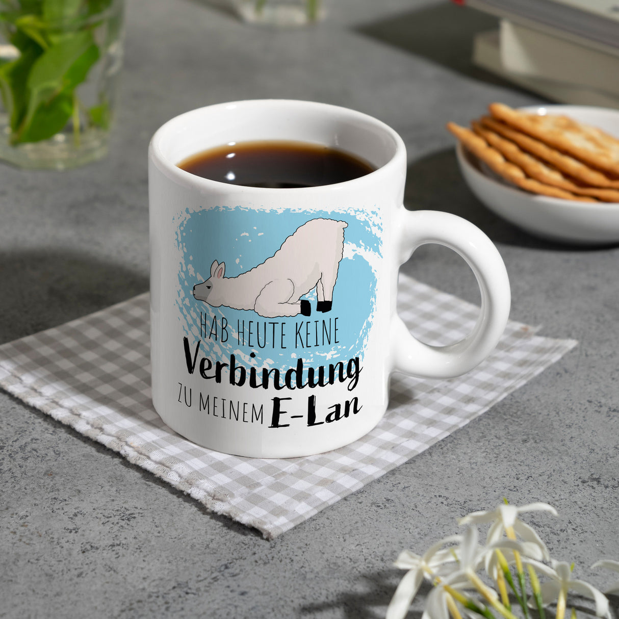 Hab heute keine Verbindung zu meinem E-Lan Alpaka Kaffeebecher