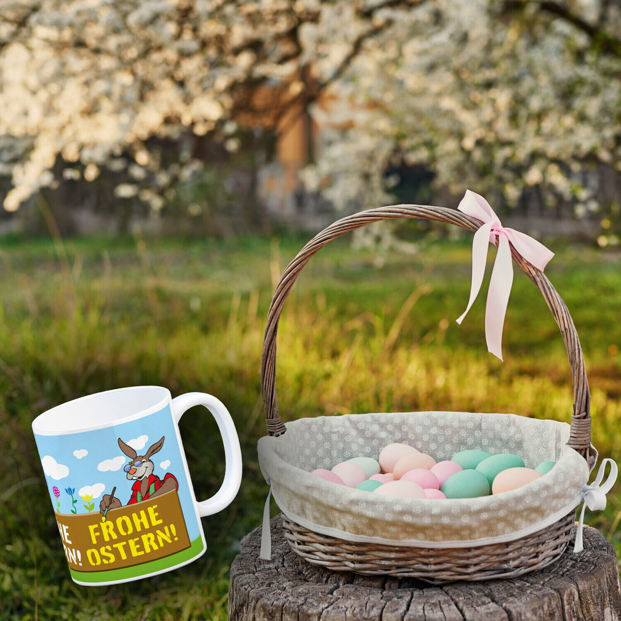 Frohe Ostern! Osterhase Kaffeebecher