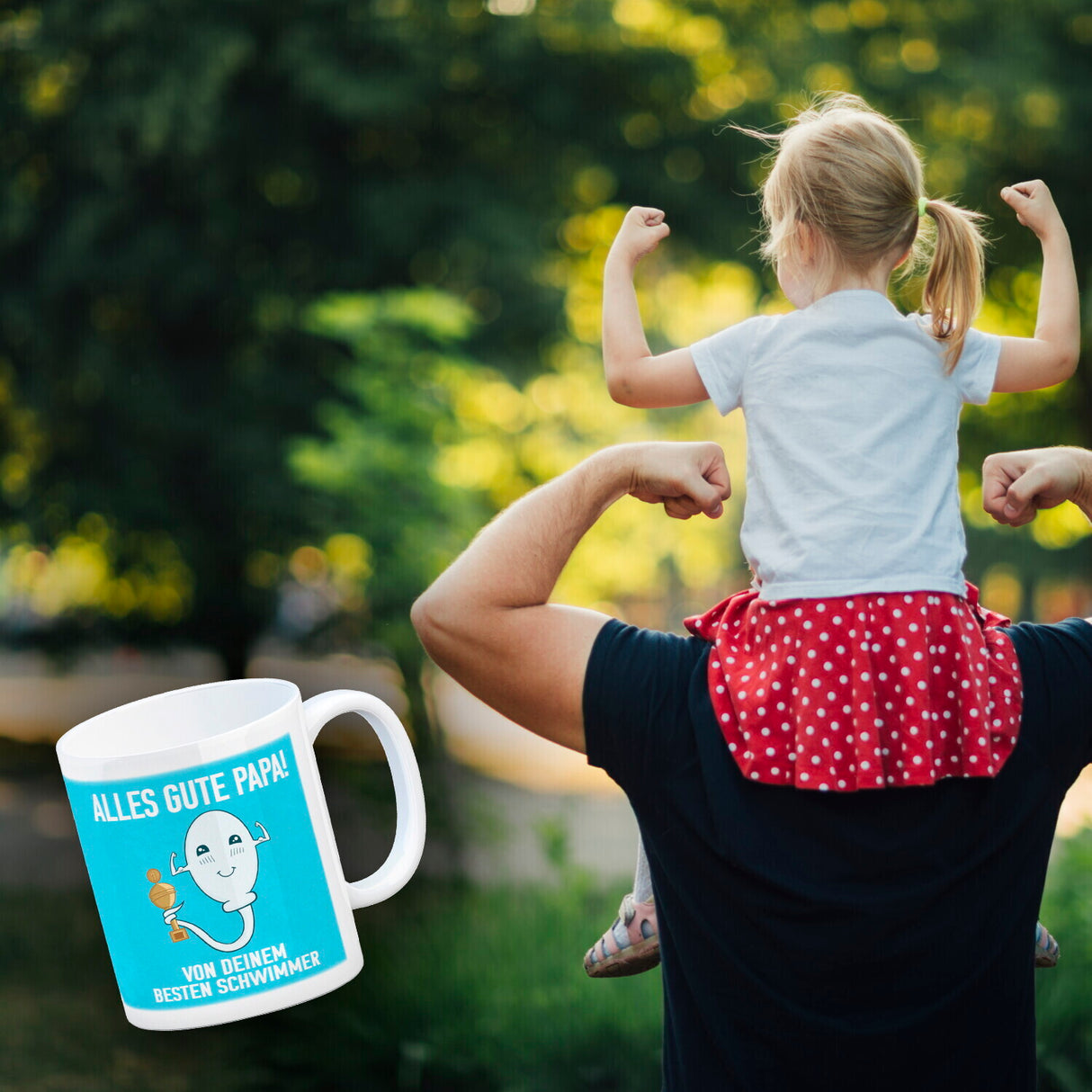Alles gute Papa von {deinem besten Schwimmer} Kaffeebecher zum Vatertag