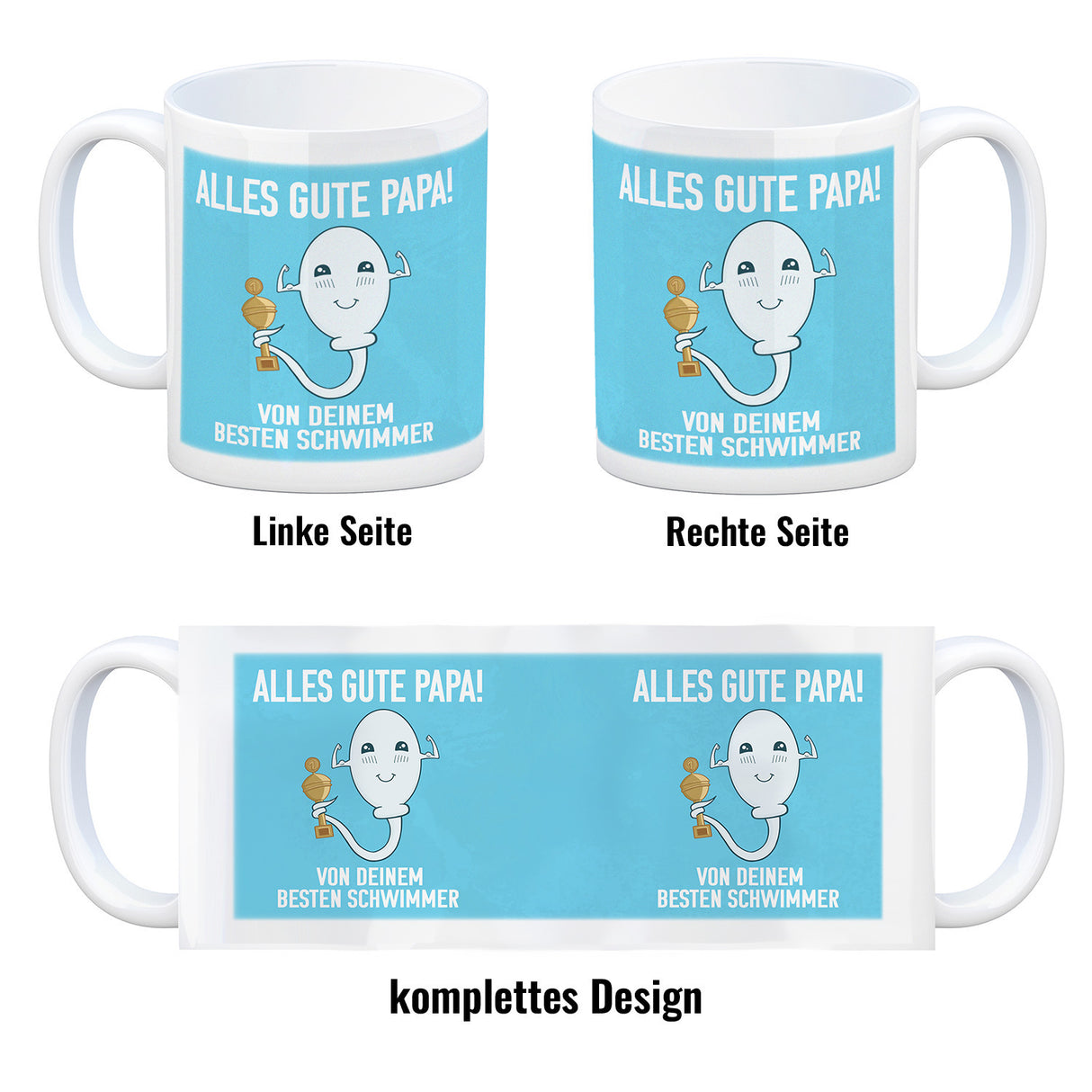 Alles gute Papa von {deinem besten Schwimmer} Kaffeebecher zum Vatertag