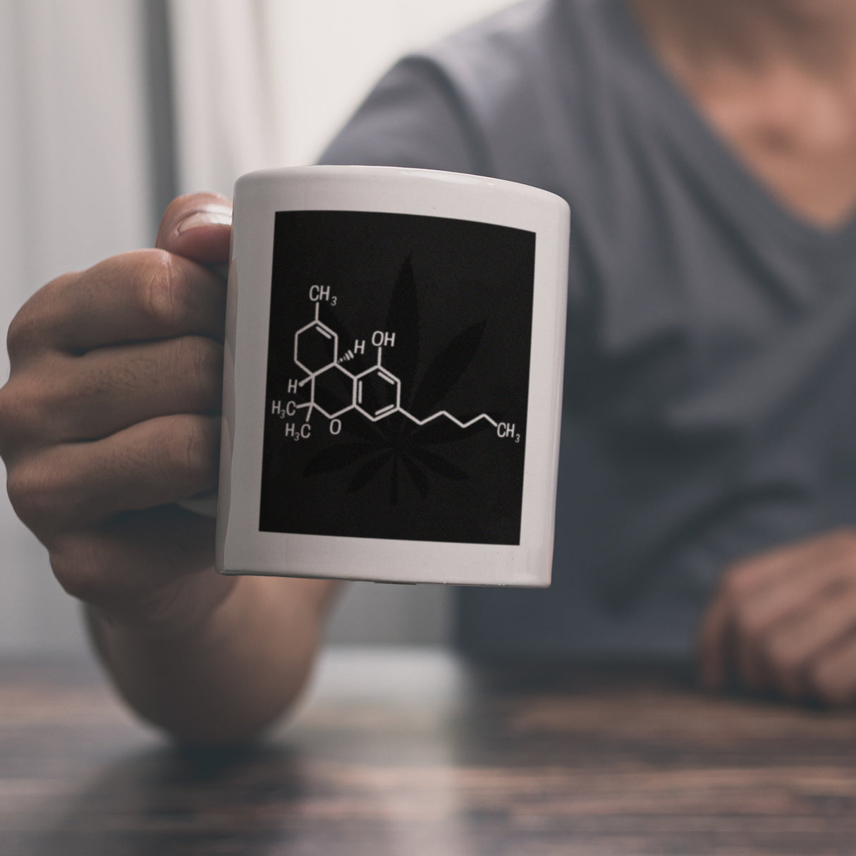 THC Molekül Kaffeebecher