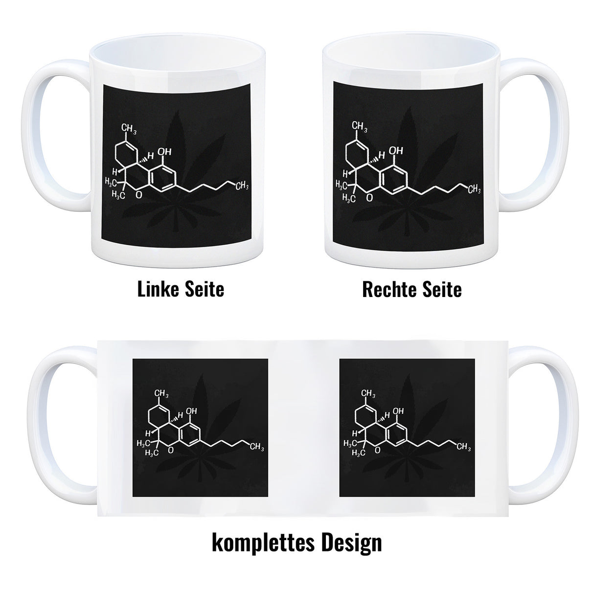 THC Molekül Kaffeebecher
