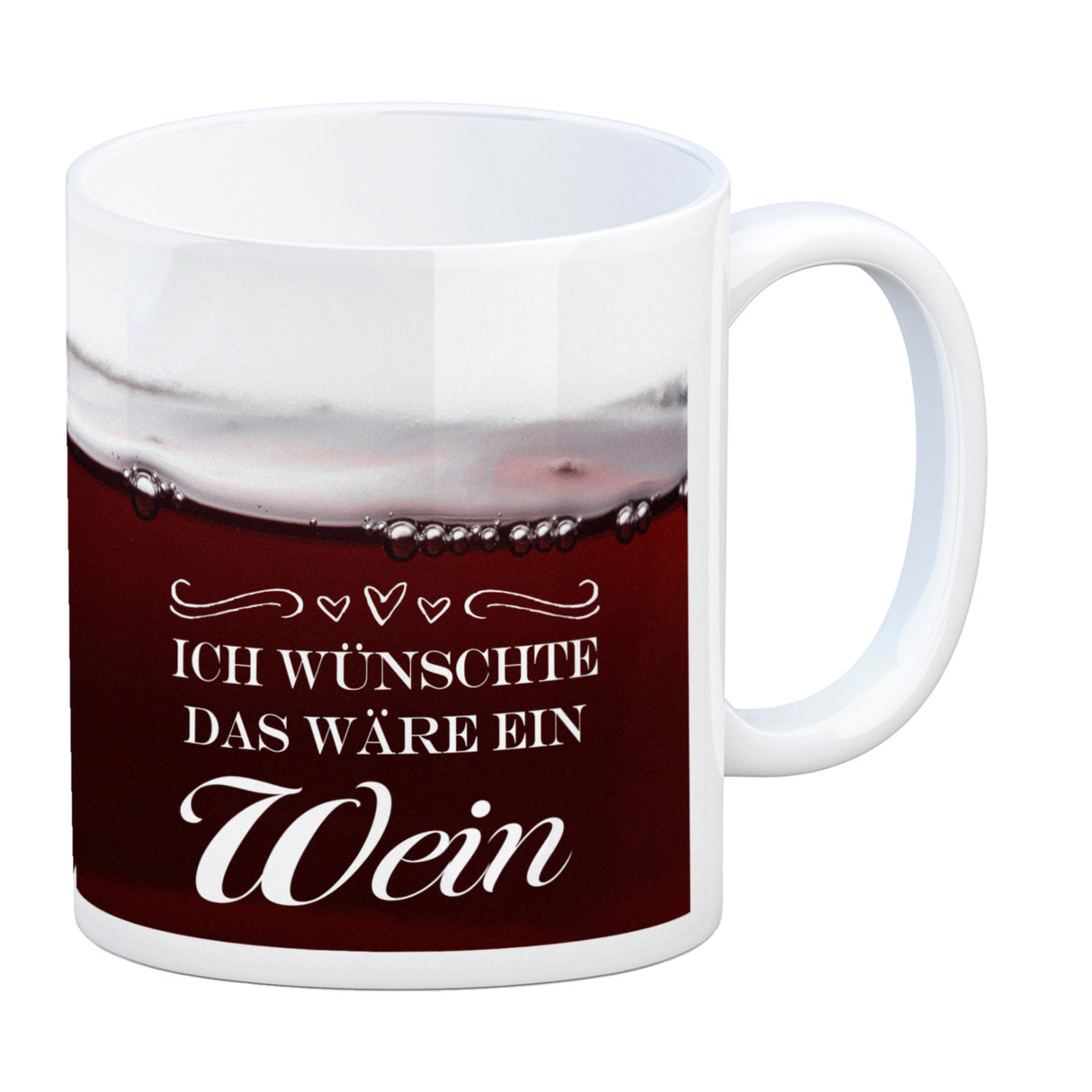 Ich wünschte das wäre ein Wein Kaffeebecher mit Weinmotiv