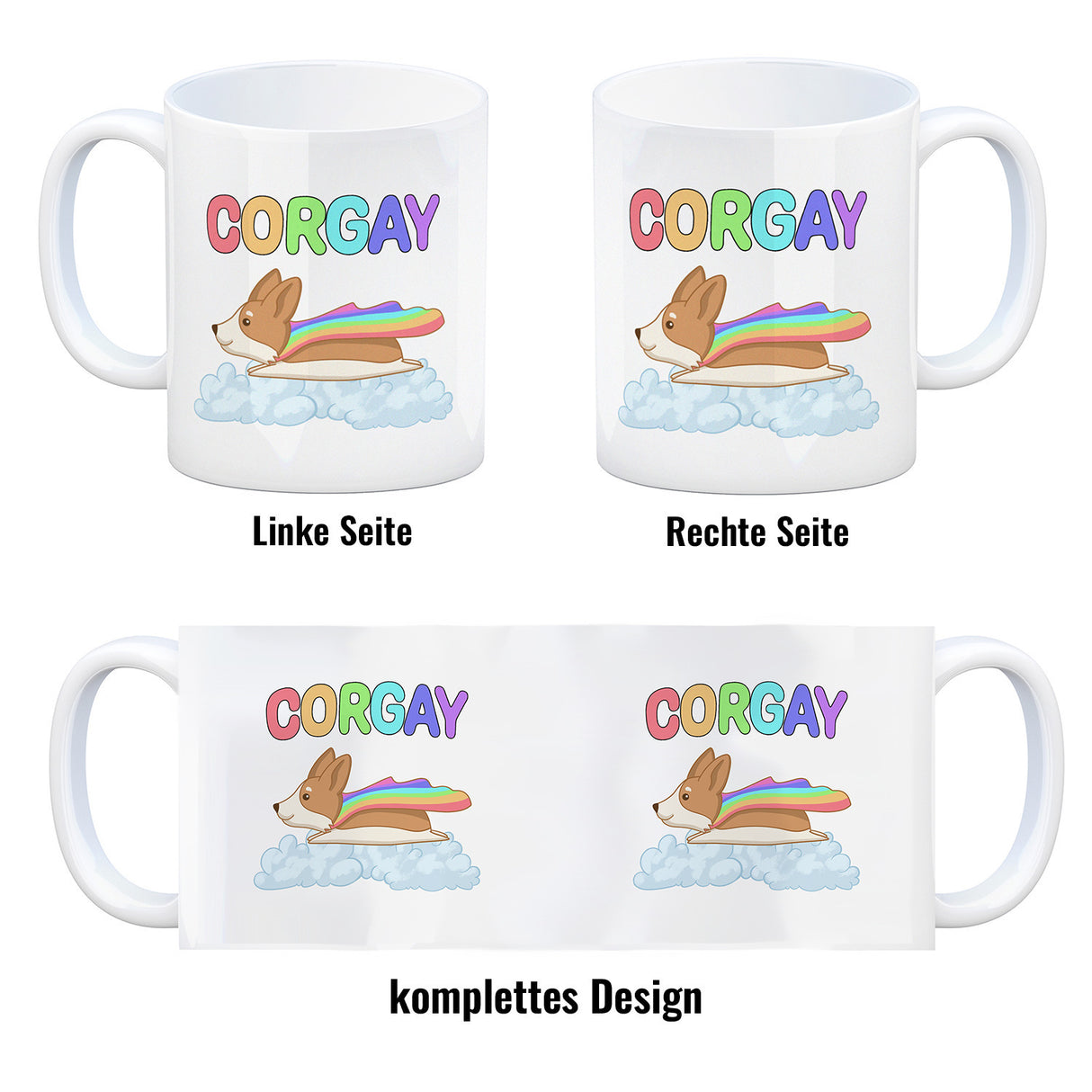 Corgay Hund LGBT-Bewegung Kaffeebecher