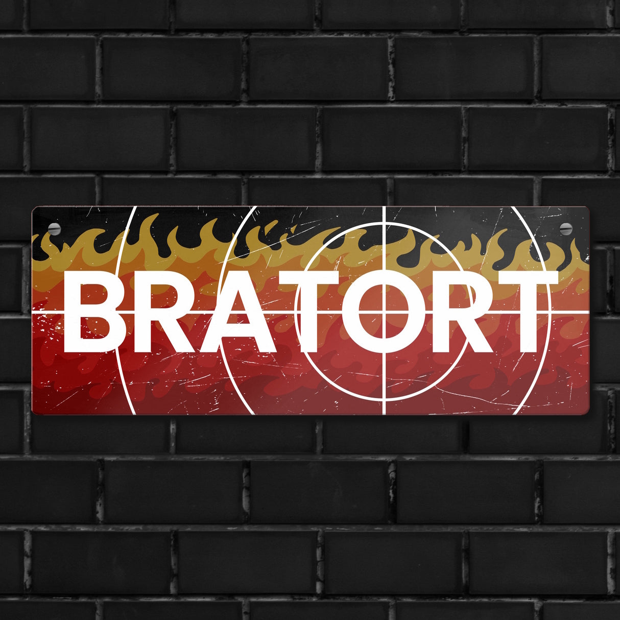 Bratort Metallschild für den Grill