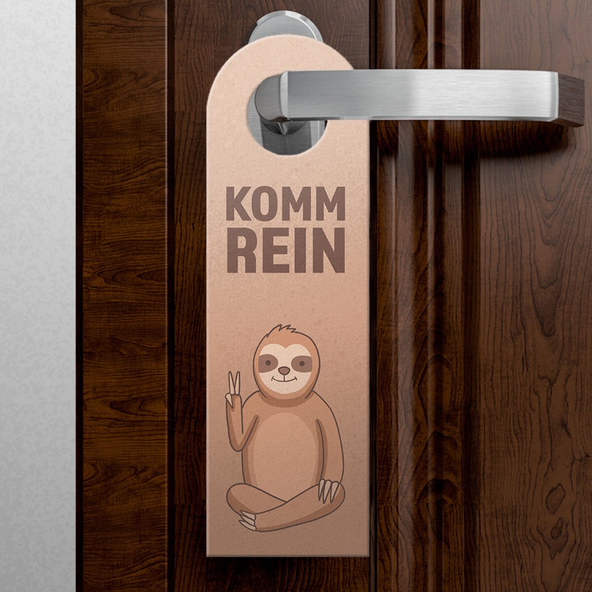 Psssst bitte nicht stören oder Komm rein Türhänger mit niedlichem Faultier