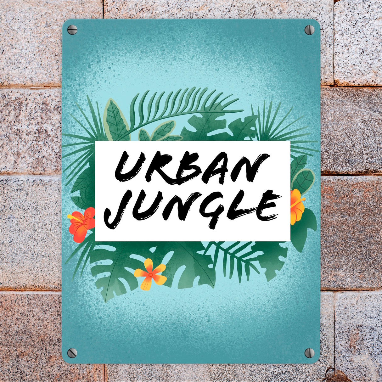 Urban Jungle Metallschild für Stadtmenschen