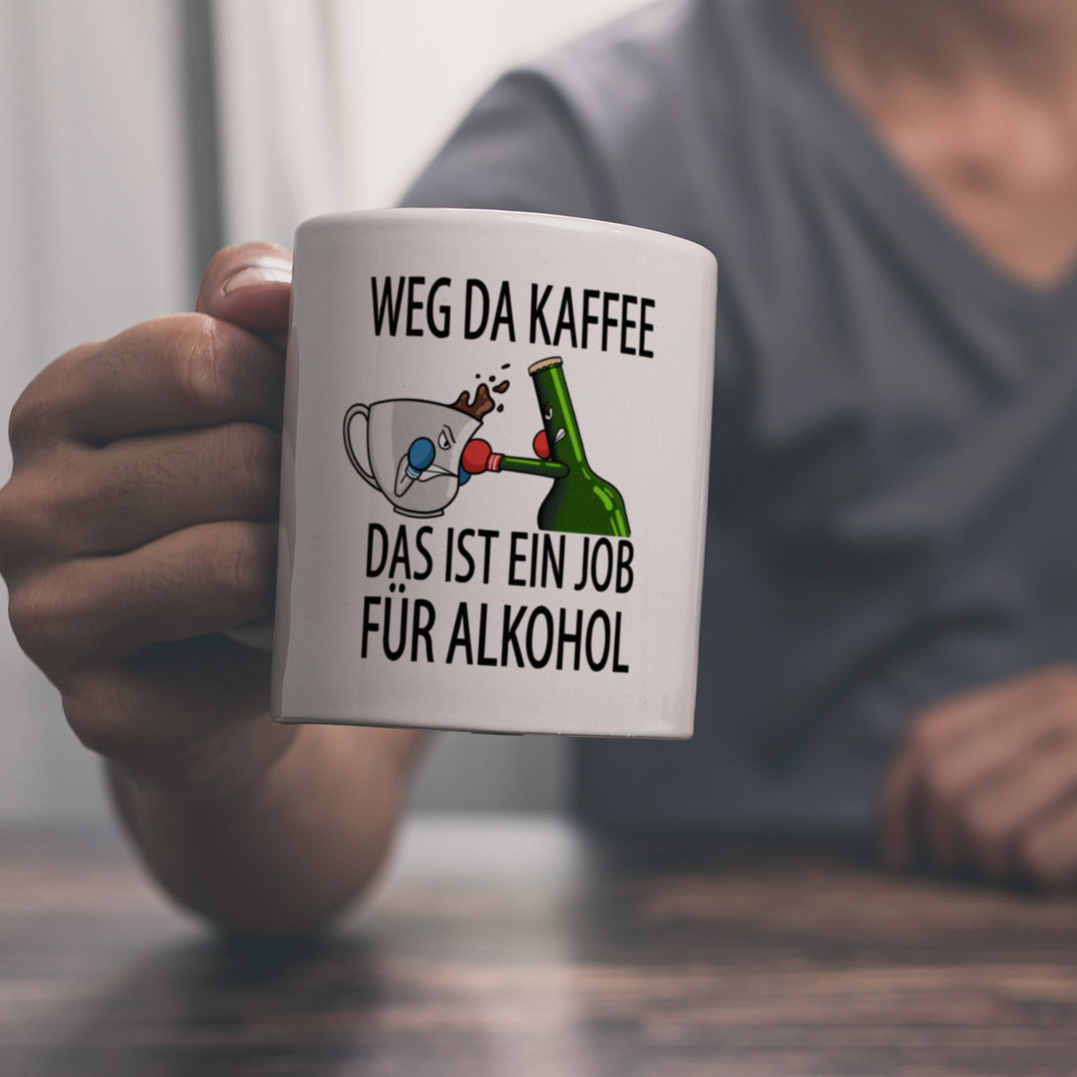Weg da Kaffee das ist ein Job für Alkohol Kaffeebecher