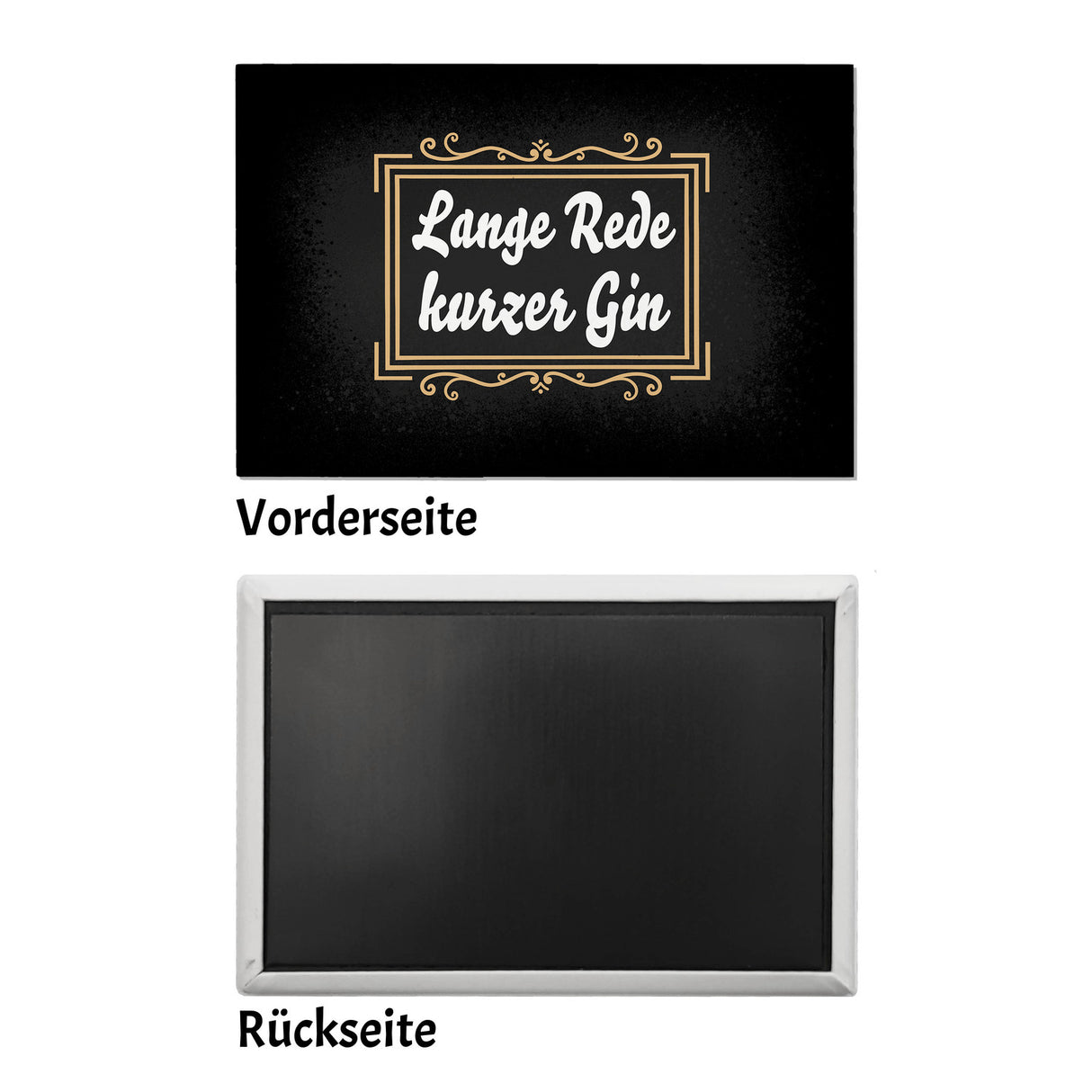 Lange Rede kurzer Gin Souvenir Magnet für Gintrinker