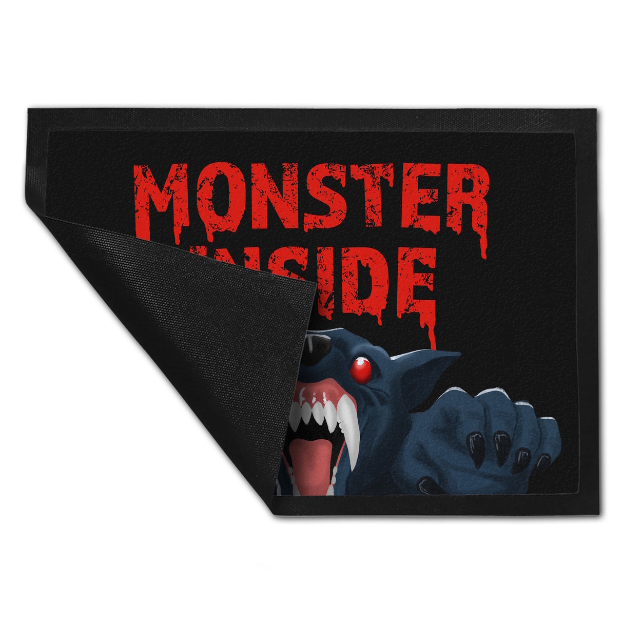 Monster Inside Halloween Fußmatte in 35x50 cm mit gruseligem Werwolf Motiv