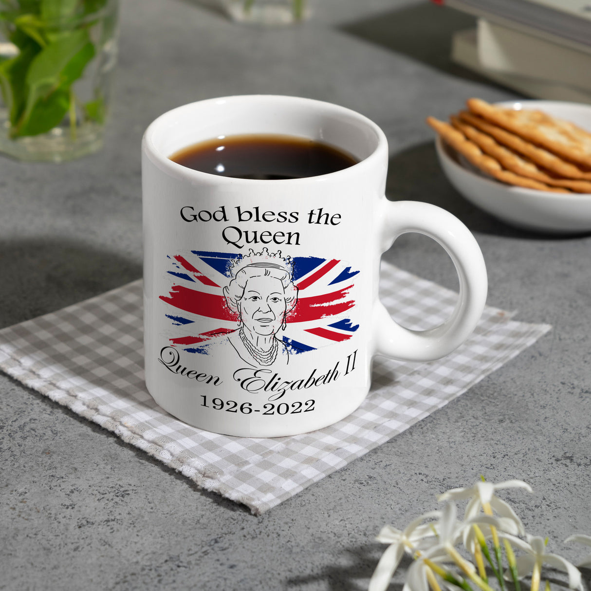 God bless the Queen Kaffeebecher