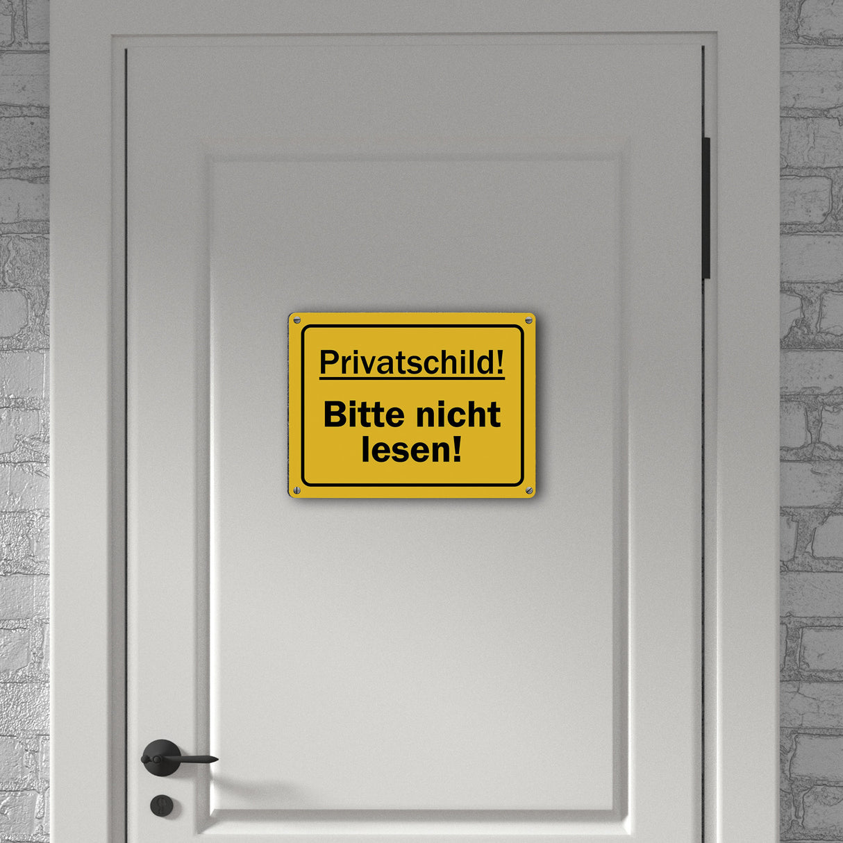 Privatschild! Bitte nicht lesen! Scherzartikel Metallschild