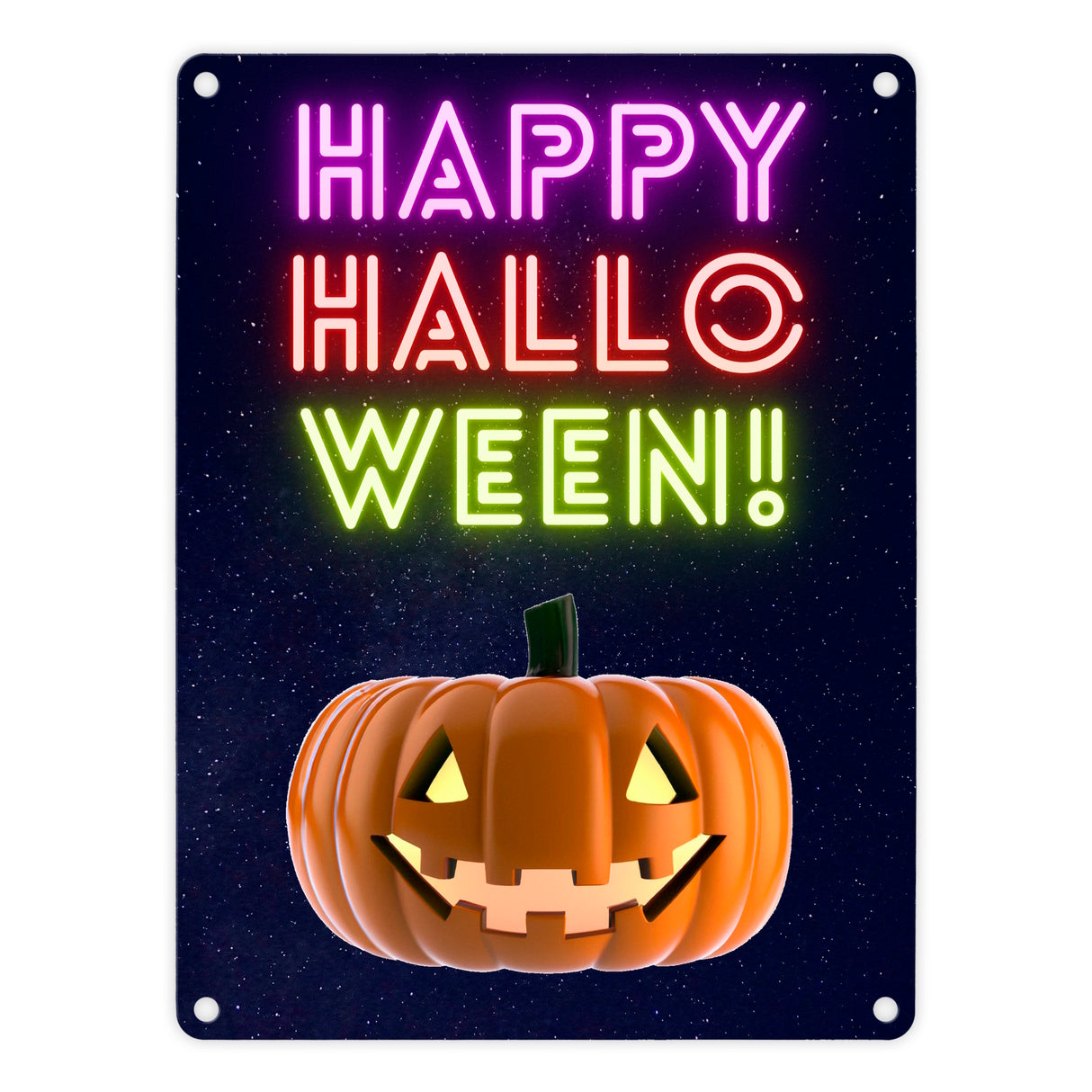 Happy Halloween Kürbis Metallschild in 15x20 cm