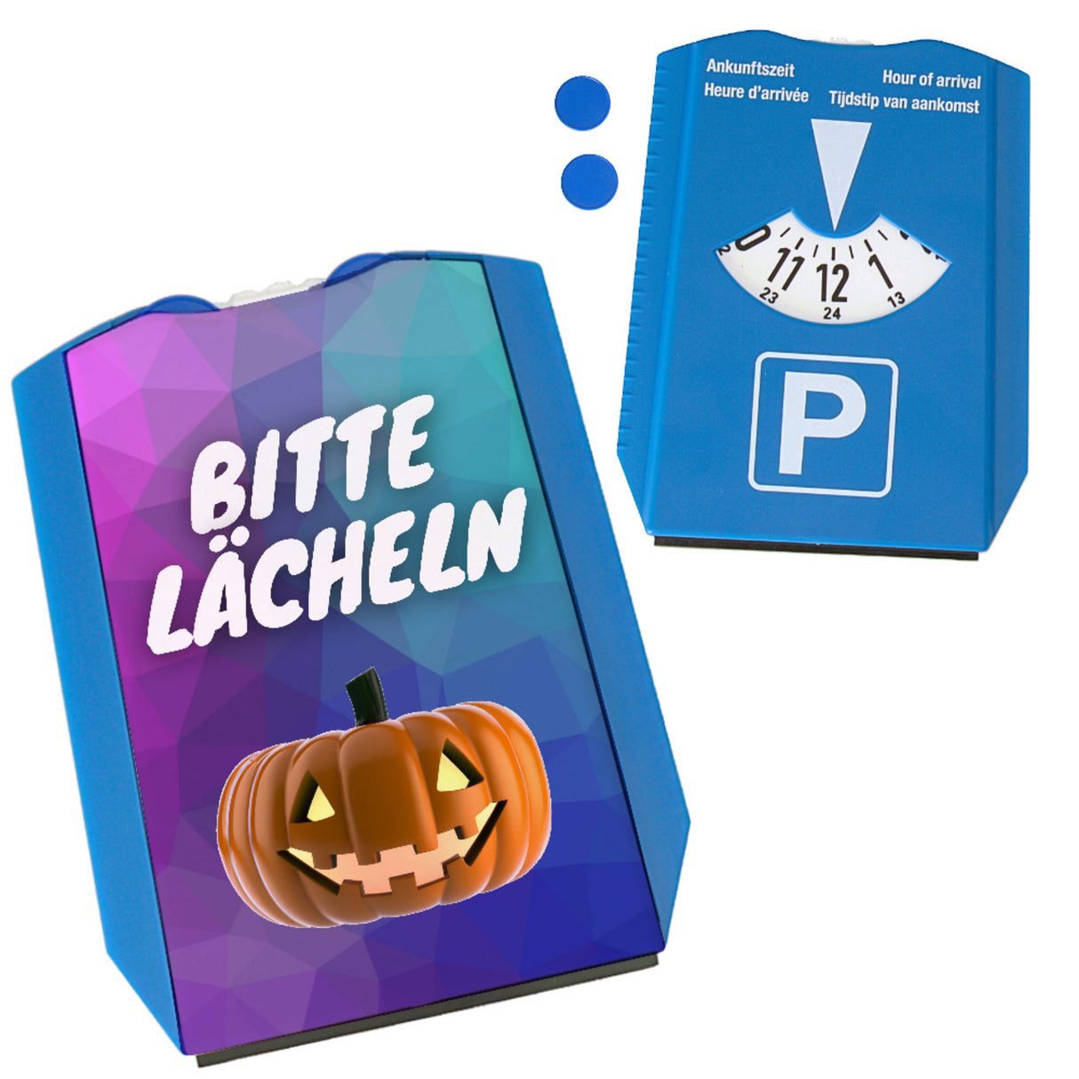 Bitte lächeln Halloween Kürbis Parkscheibe