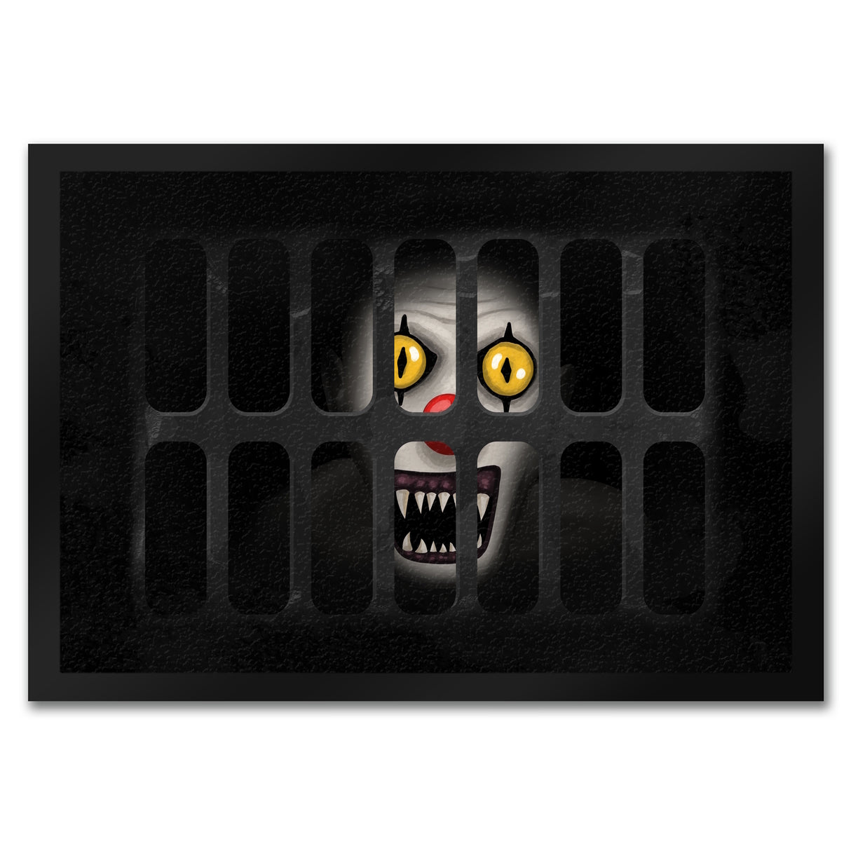Schachtdeckel Horror Halloween Fußmatte mit Clownmotiv