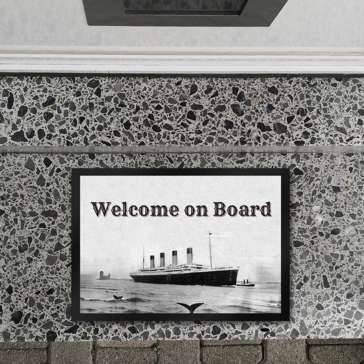 Welcome on Board Fußmatte in 35x50 cm mit Titanic-Motiv