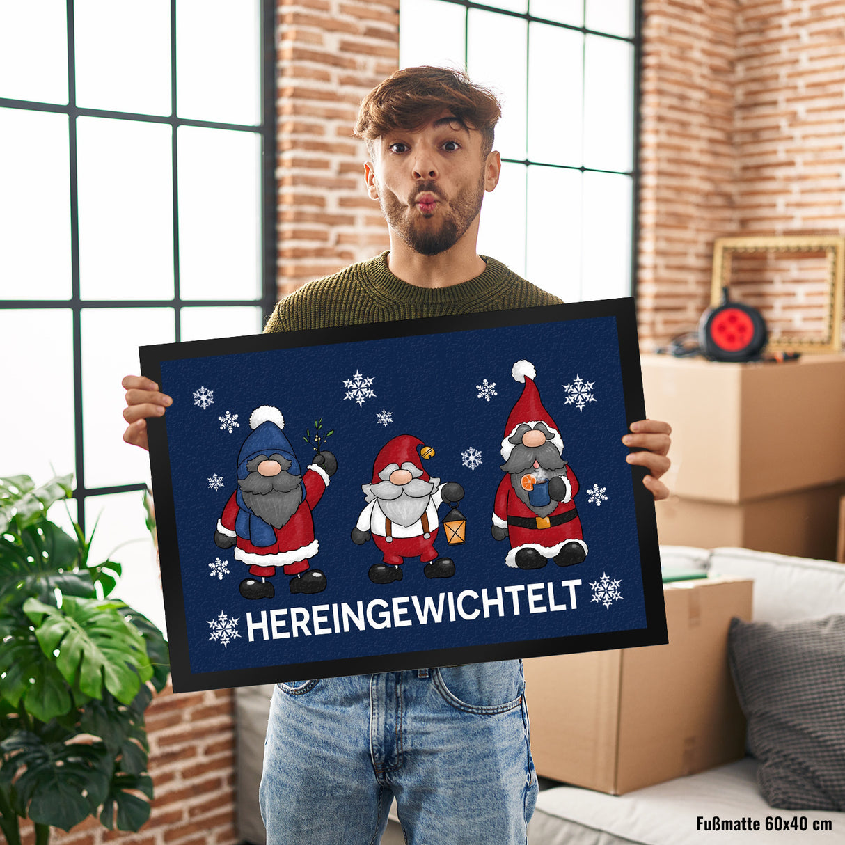 Hereingewichtelt Weihnachtswichtel Fußmatte