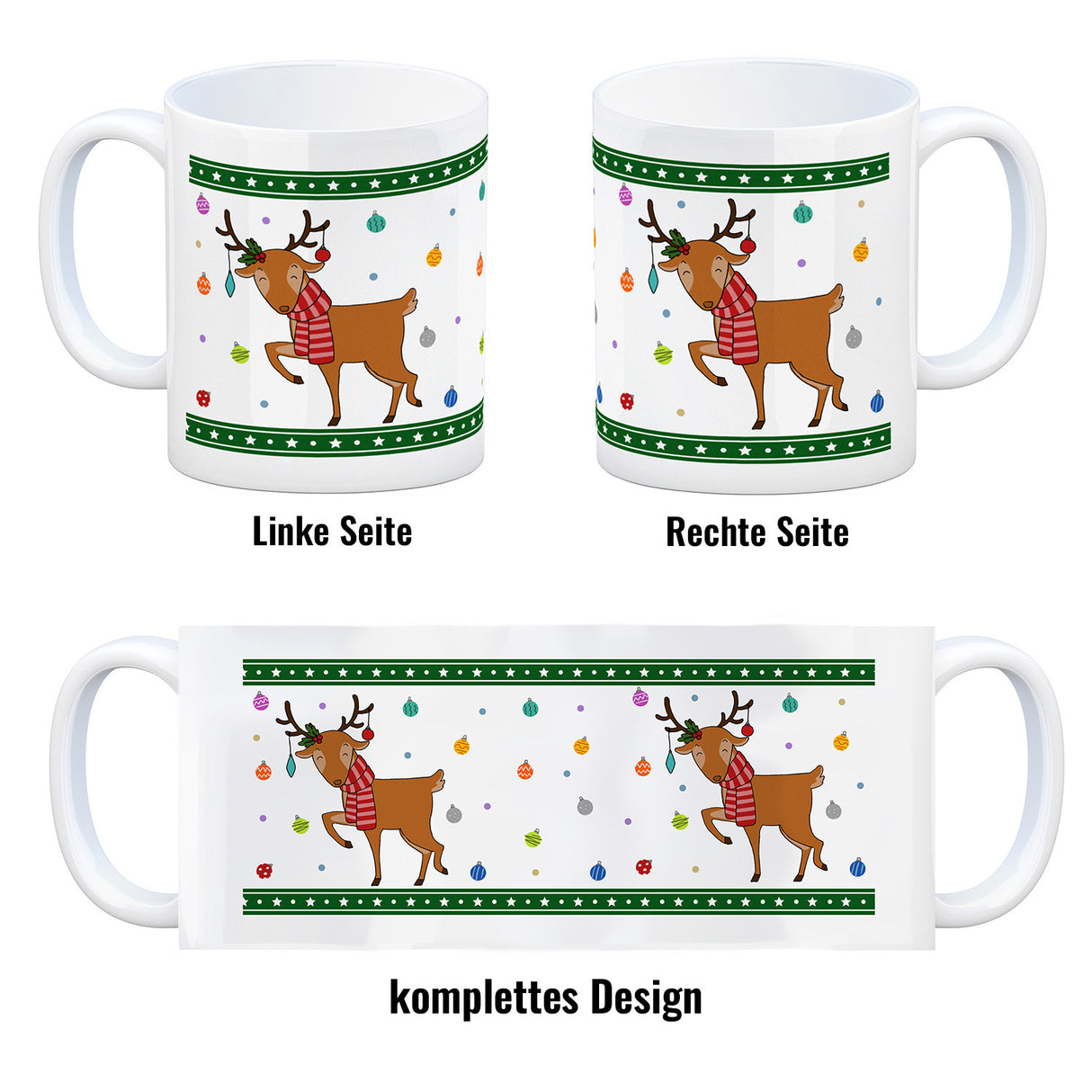 Süßes Weihnachtsrentier Weihnachten Kaffeebecher