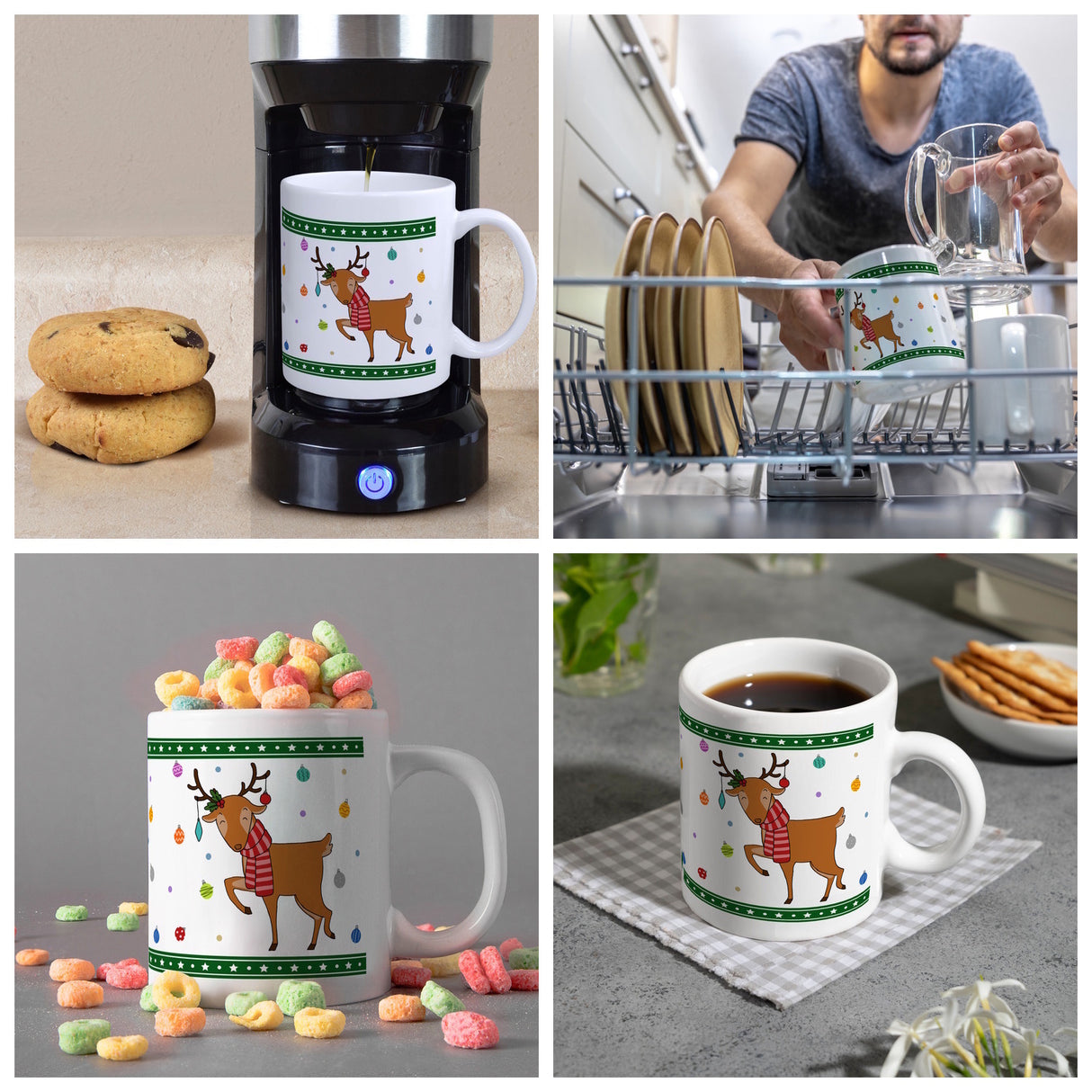 Süßes Weihnachtsrentier Weihnachten Kaffeebecher