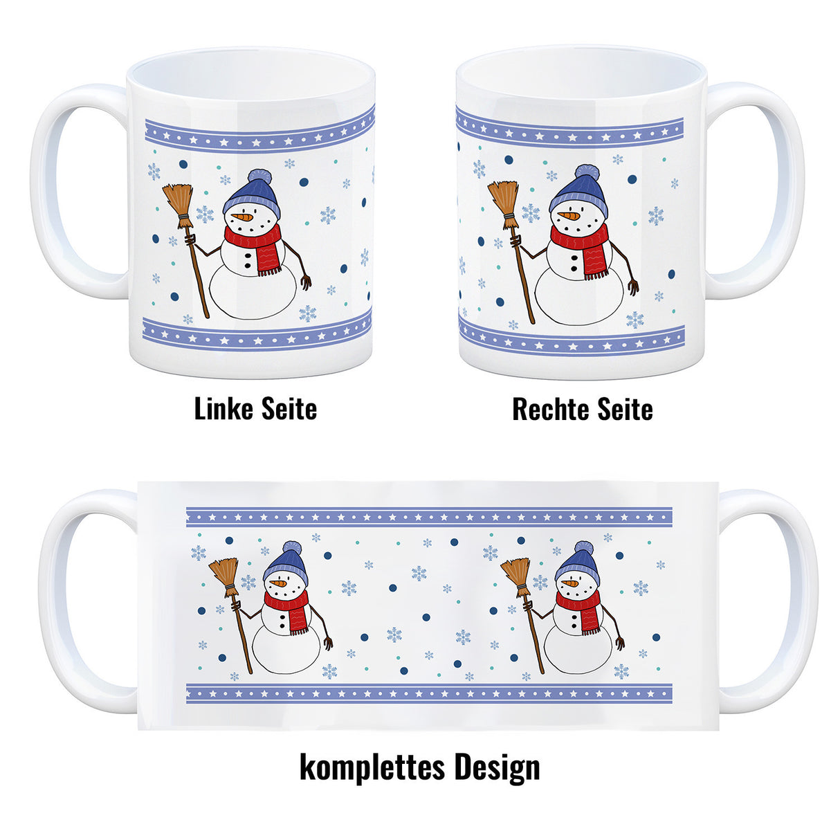 Süßer Schneemann Weihnachten Kaffeebecher