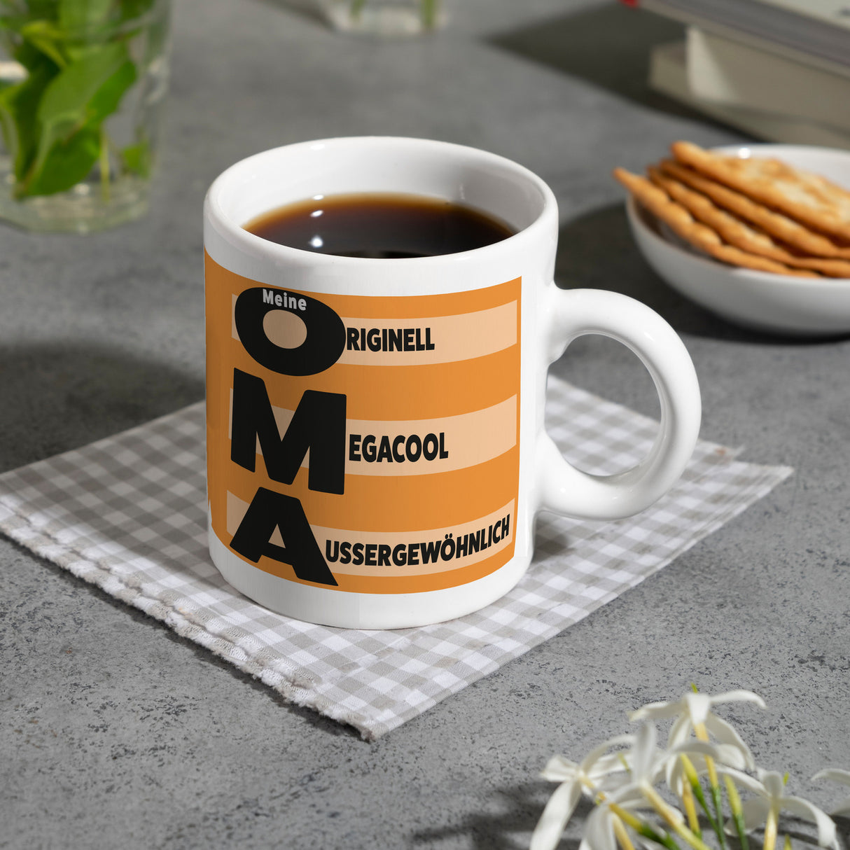 Meine Oma - Originell Megacool Außergewöhnlich Kaffeebecher in orange