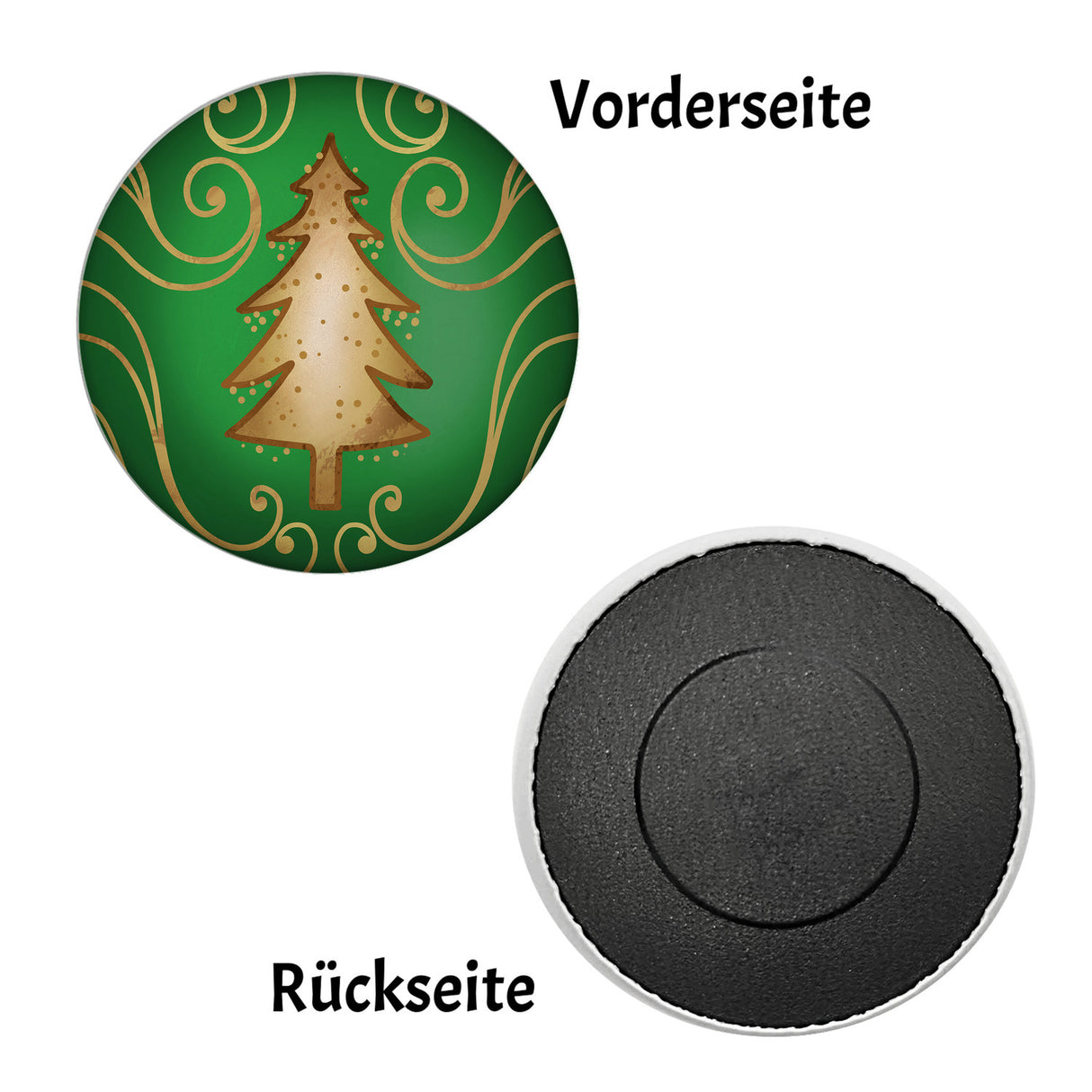 Christbaum Weihnachten Magnet rund