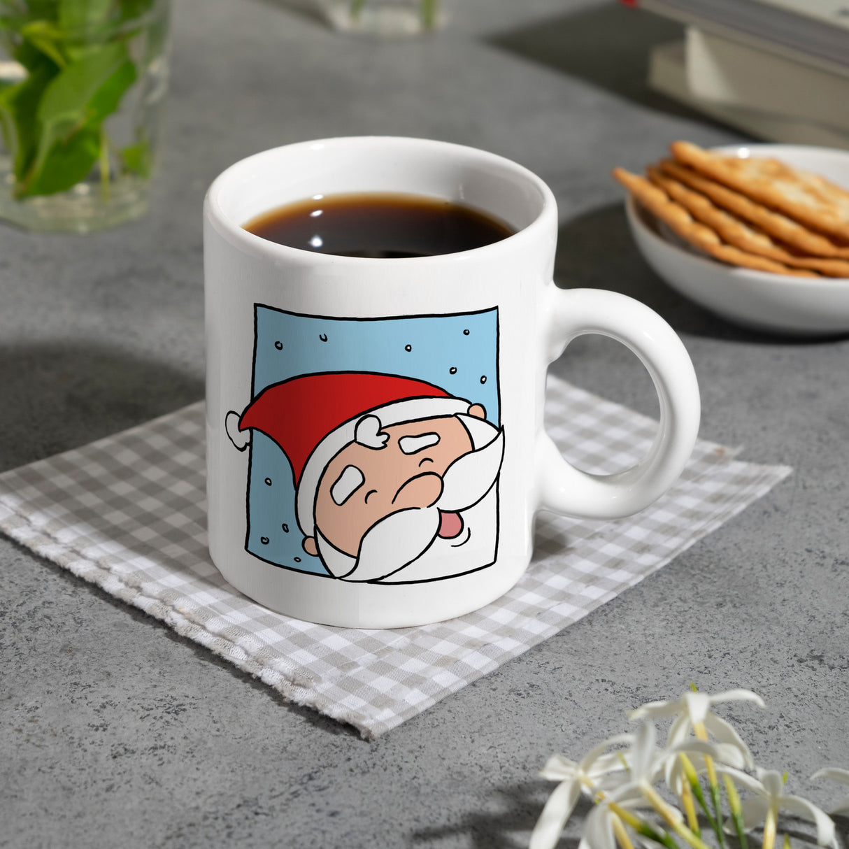Rentier & Weihnachtsmann Kaffeebecher