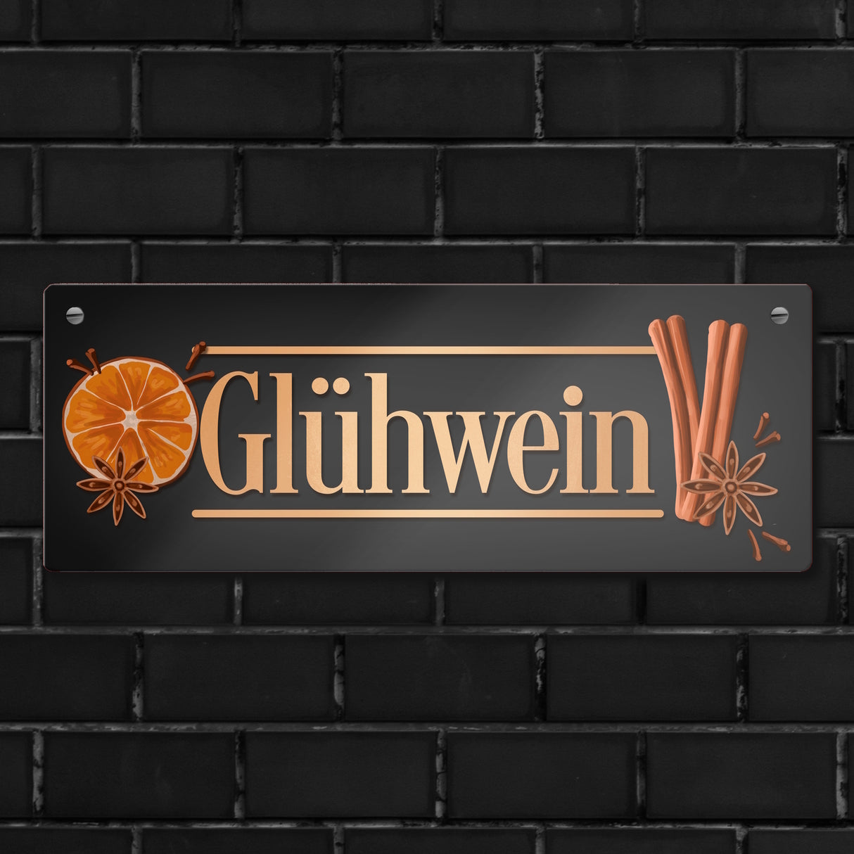Glühwein Metallschild