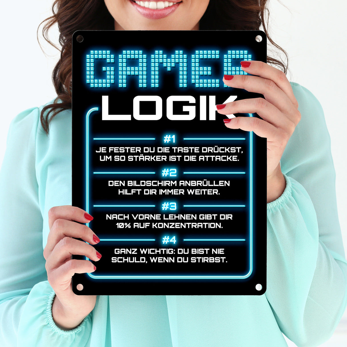 Gamer Logik Metallschild