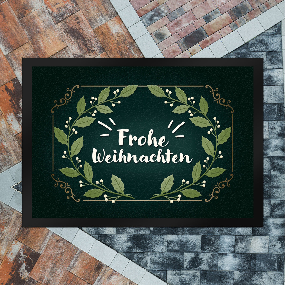 Frohe Weihnachten Mistelzweig Fußmatte