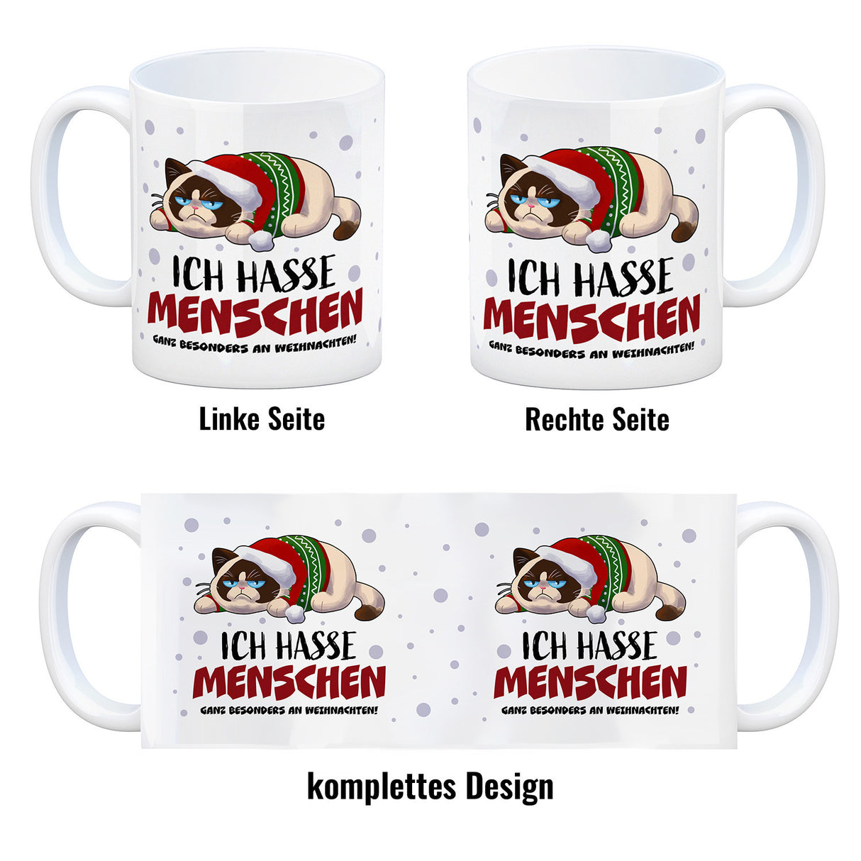 Ich hasse Menschen – ganz besonders an Weihnachten Kaffeebecher