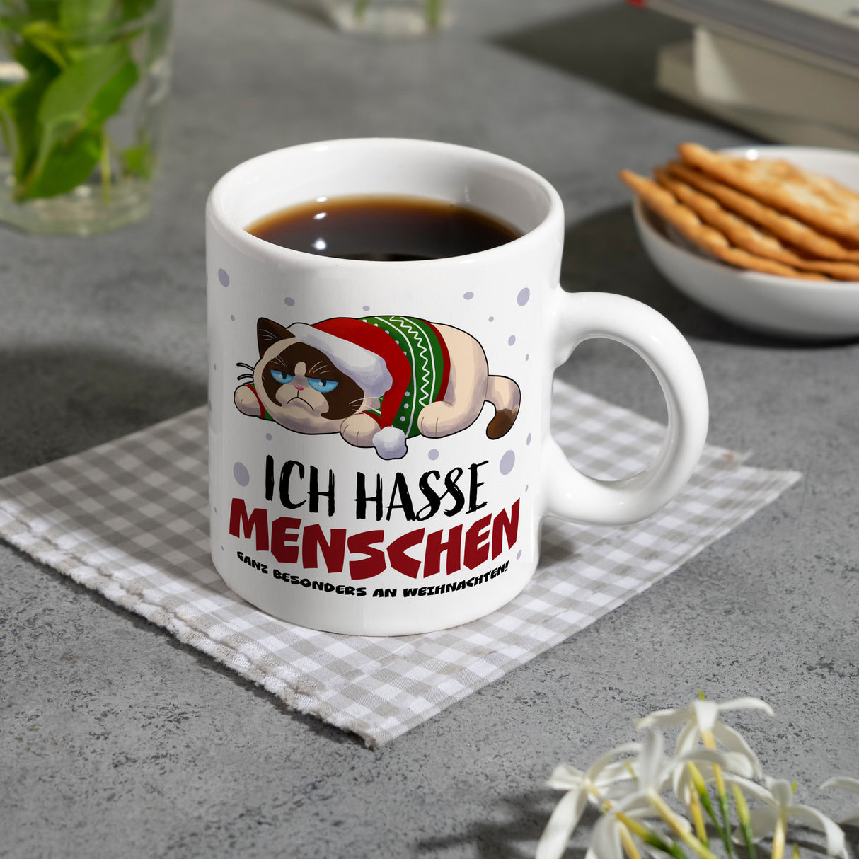 Ich hasse Menschen – ganz besonders an Weihnachten Kaffeebecher