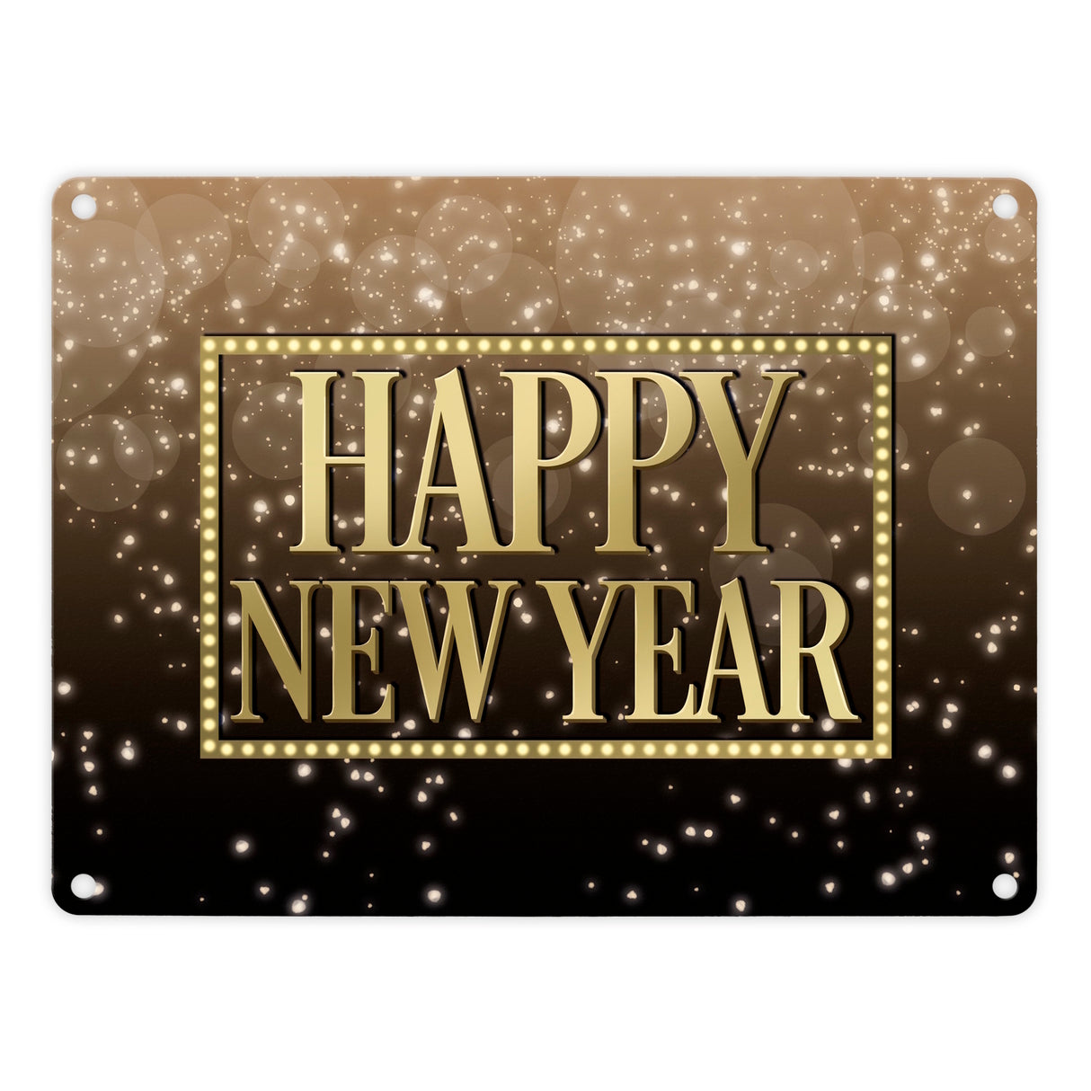 Happy New Year Metallschild
